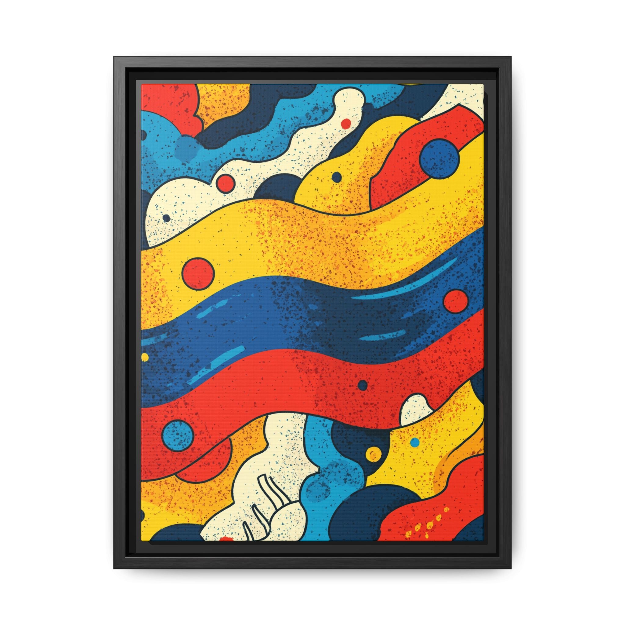 Wave Rhythms: Chromatic Abstraction, Vintage Screen Print Textures, Dynamic Color Composition   |   Custom Orders Accepted