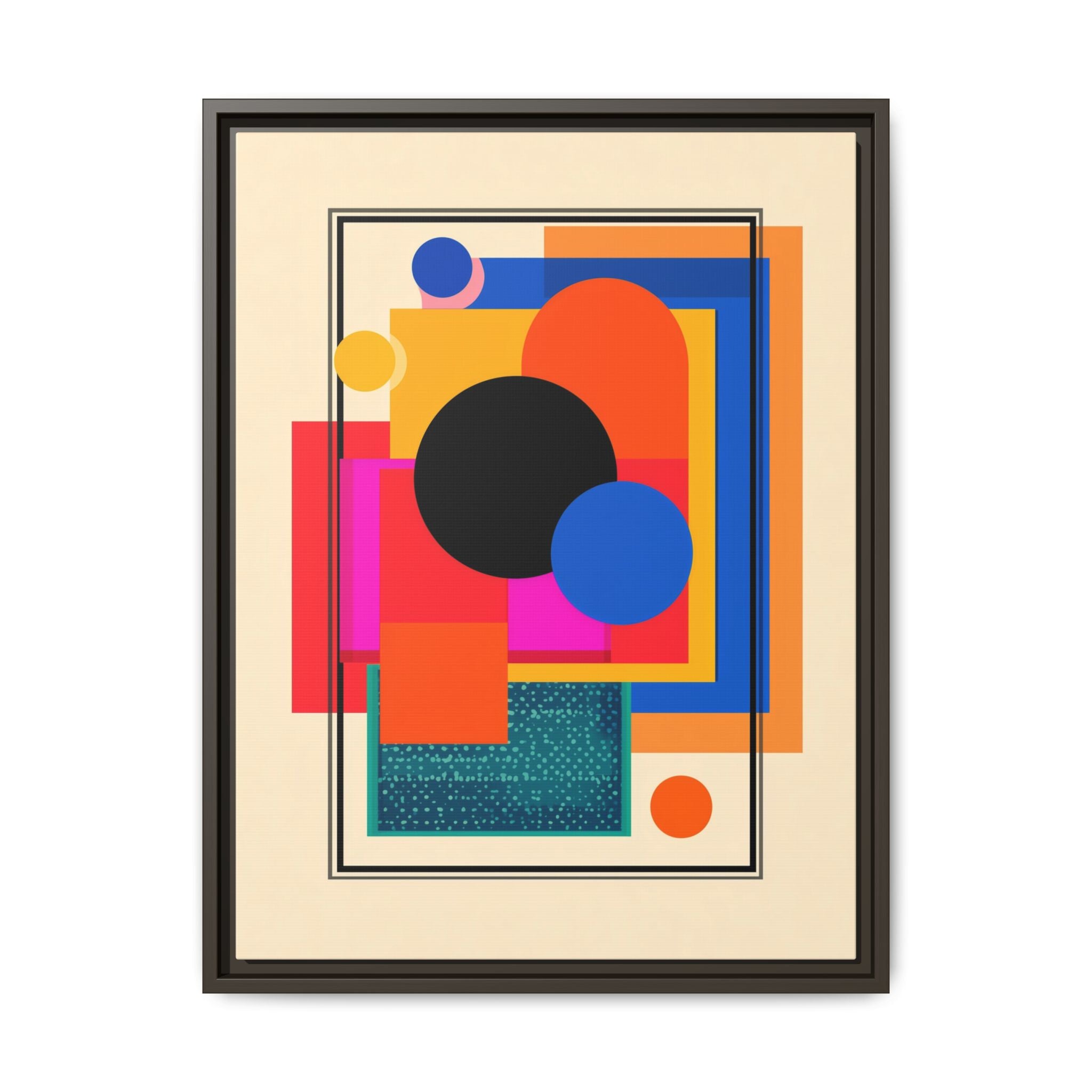 Geometric Harmony: Abstract Color Blocks, Mid-Century Modern Design, Minimalist Art Composition   |   Custom Orders Accepted