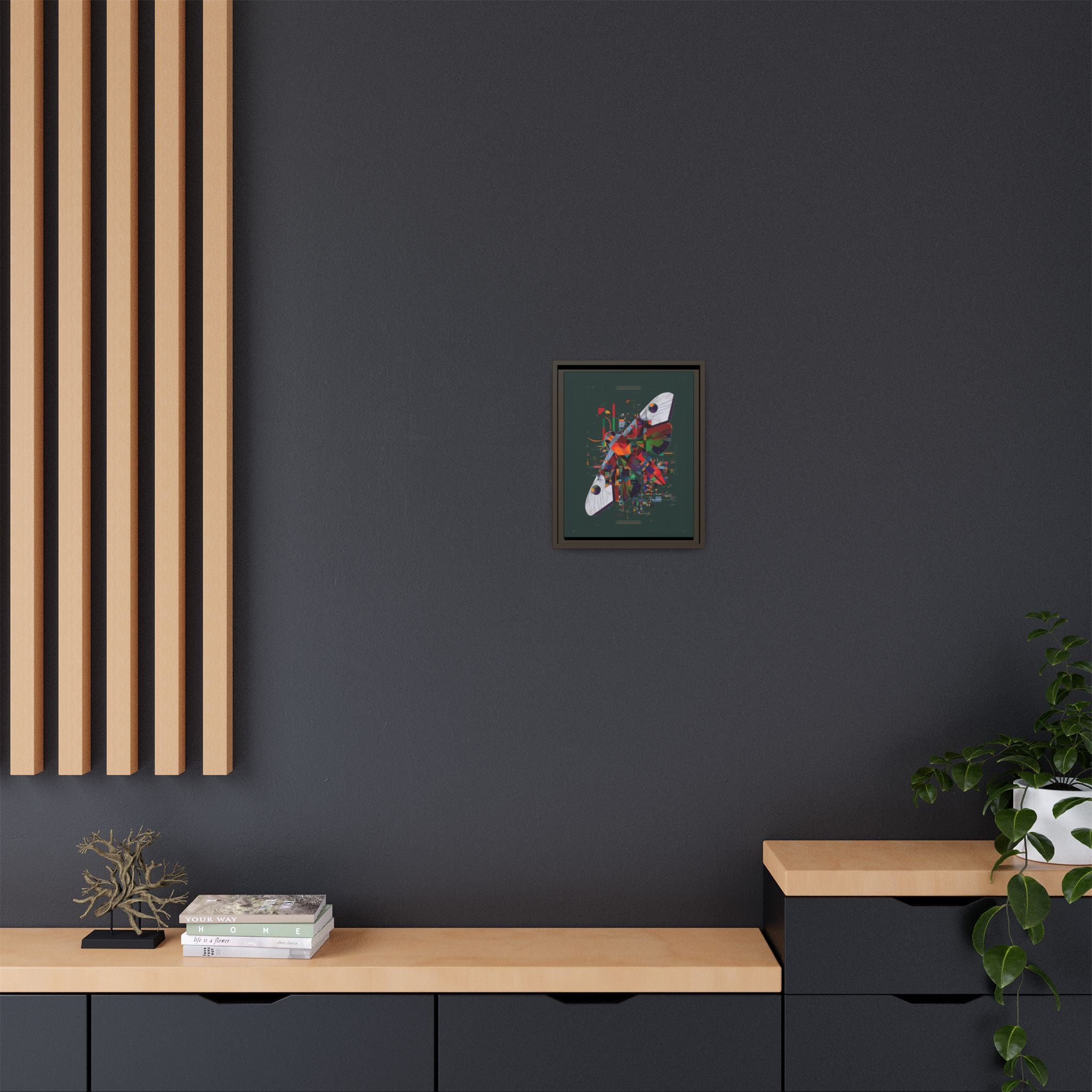 Digital Metamorphosis Framed Print: Geometric Butterfly Abstrac, Cubist Technological   |  Personalized & Custom Orders Available