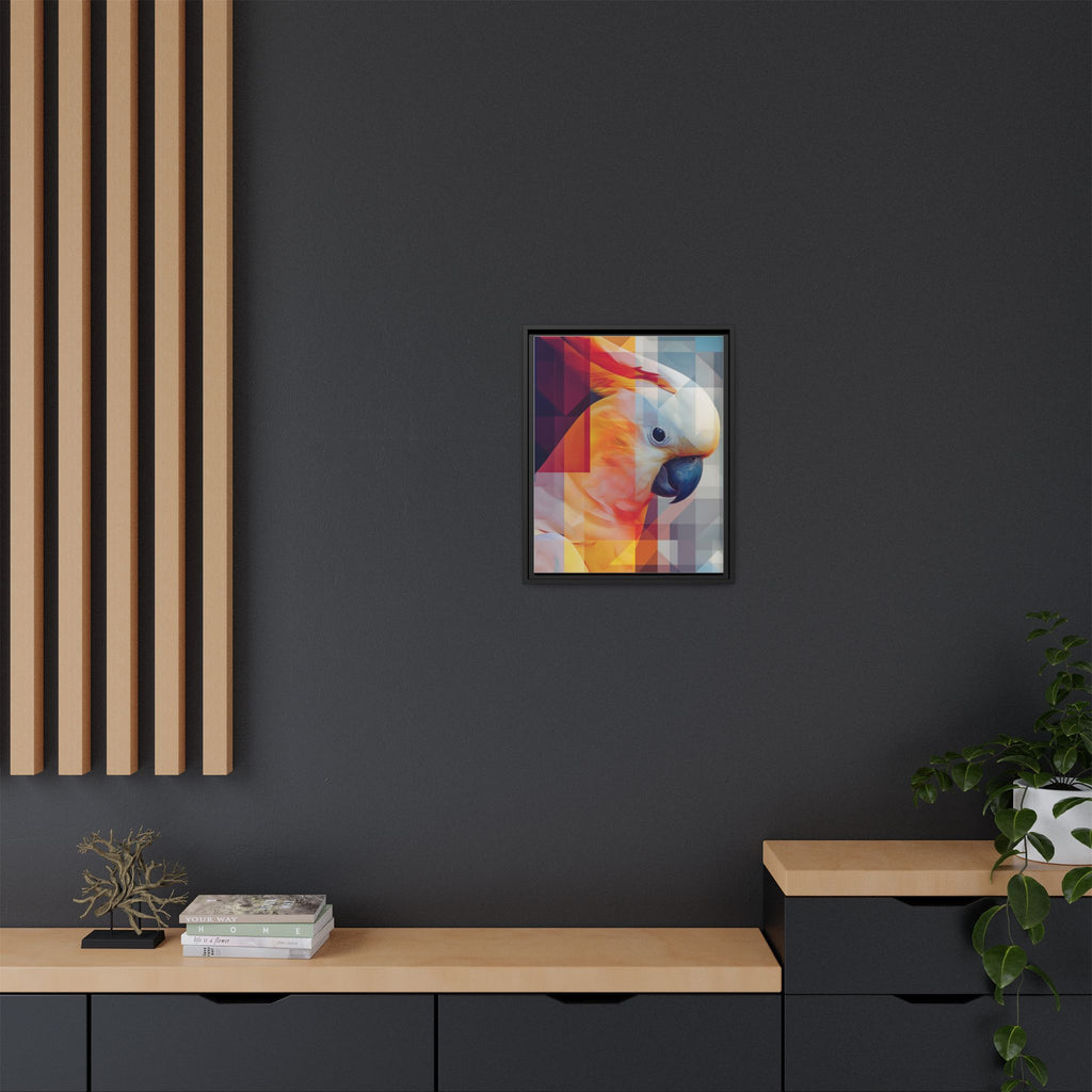 Prismatic Plume: Geometric Parrot Portrait, Digital Mosaic Abstraction   |    Custom Orders Available