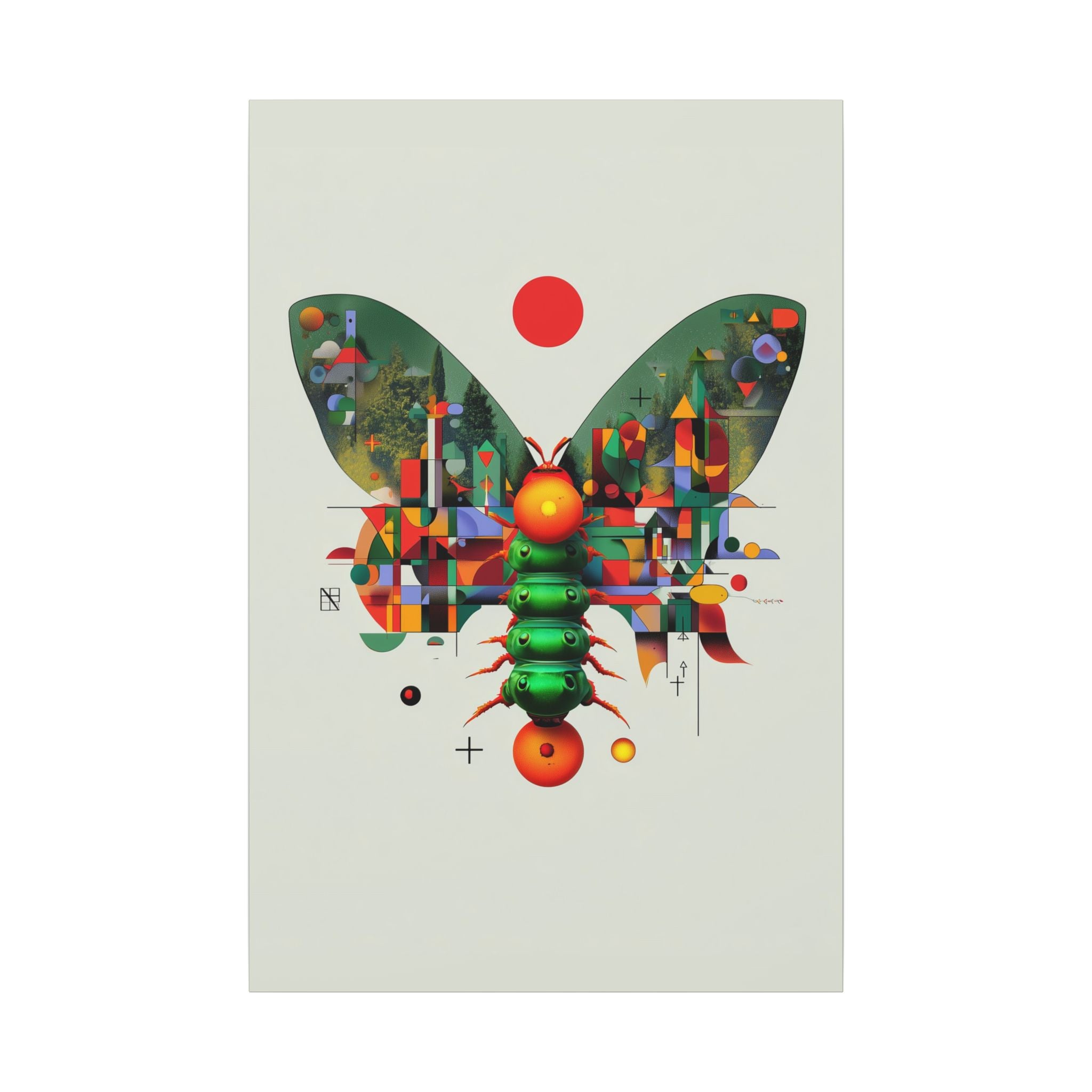 Metamorphic Geometry: Digital Cubist Butterfly, Algorithmic Nature Composition   |    Custom Orders Available