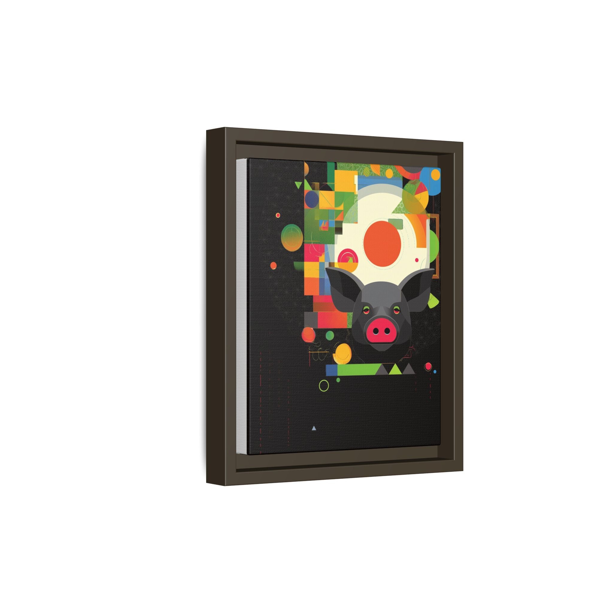 Prismatic Pig: Geometric Abstract Design, Digital Graphic Art Illustration   |    Custom Orders Available