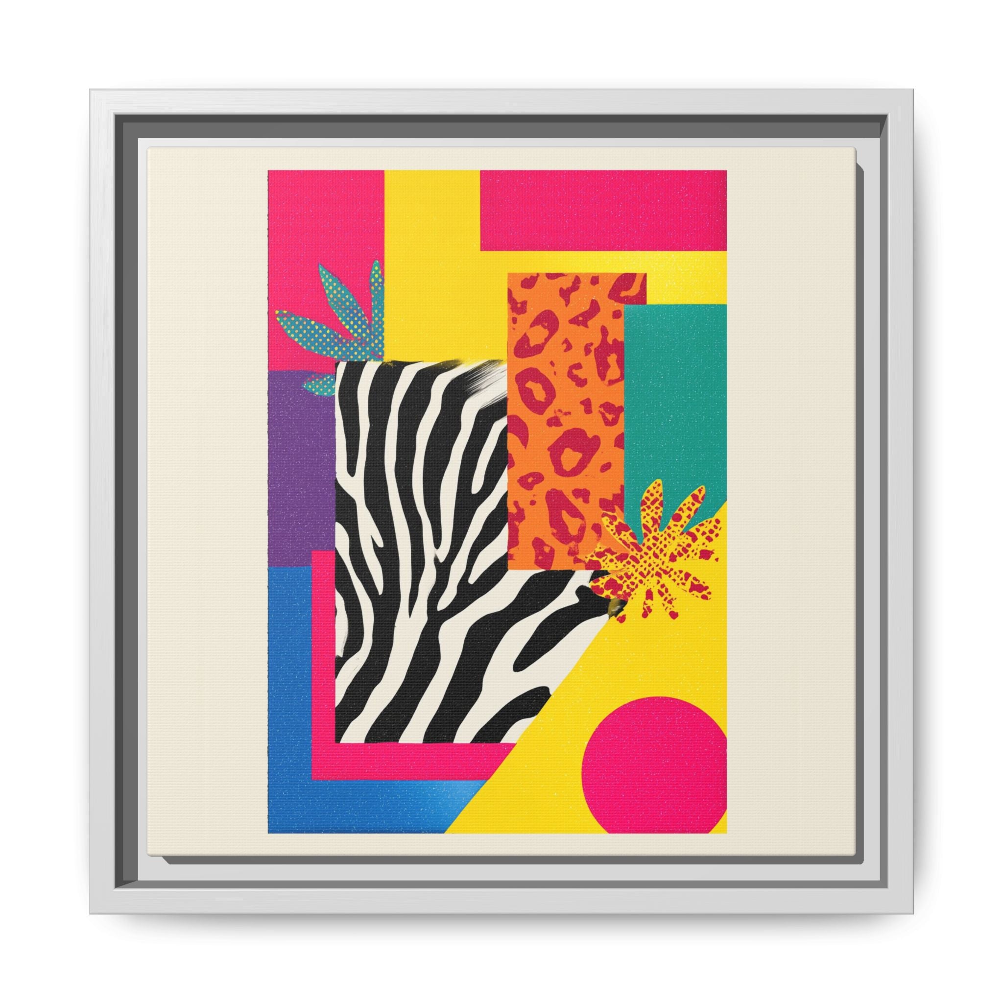 Zebra Stripes & Leopard Spots: 80s Pop Art Design, Memphis Style Graphic, Geometric Color Block Pattern   |   Custom Orders Accepted