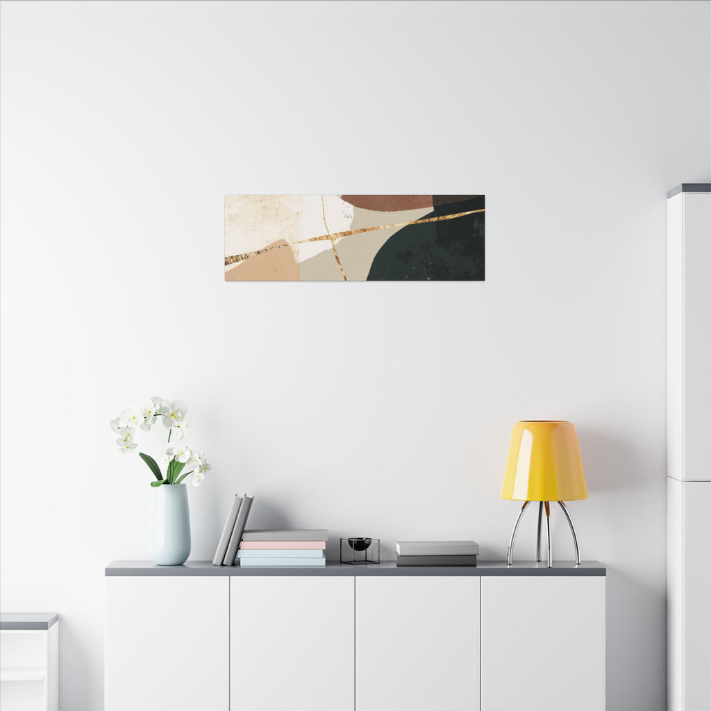 Canvas Print, Abstract Earthy Gold Wall Art, Modern Designer Home Decor, Stretched Matte Canvas; Thick, Multi-Size, Office Decor