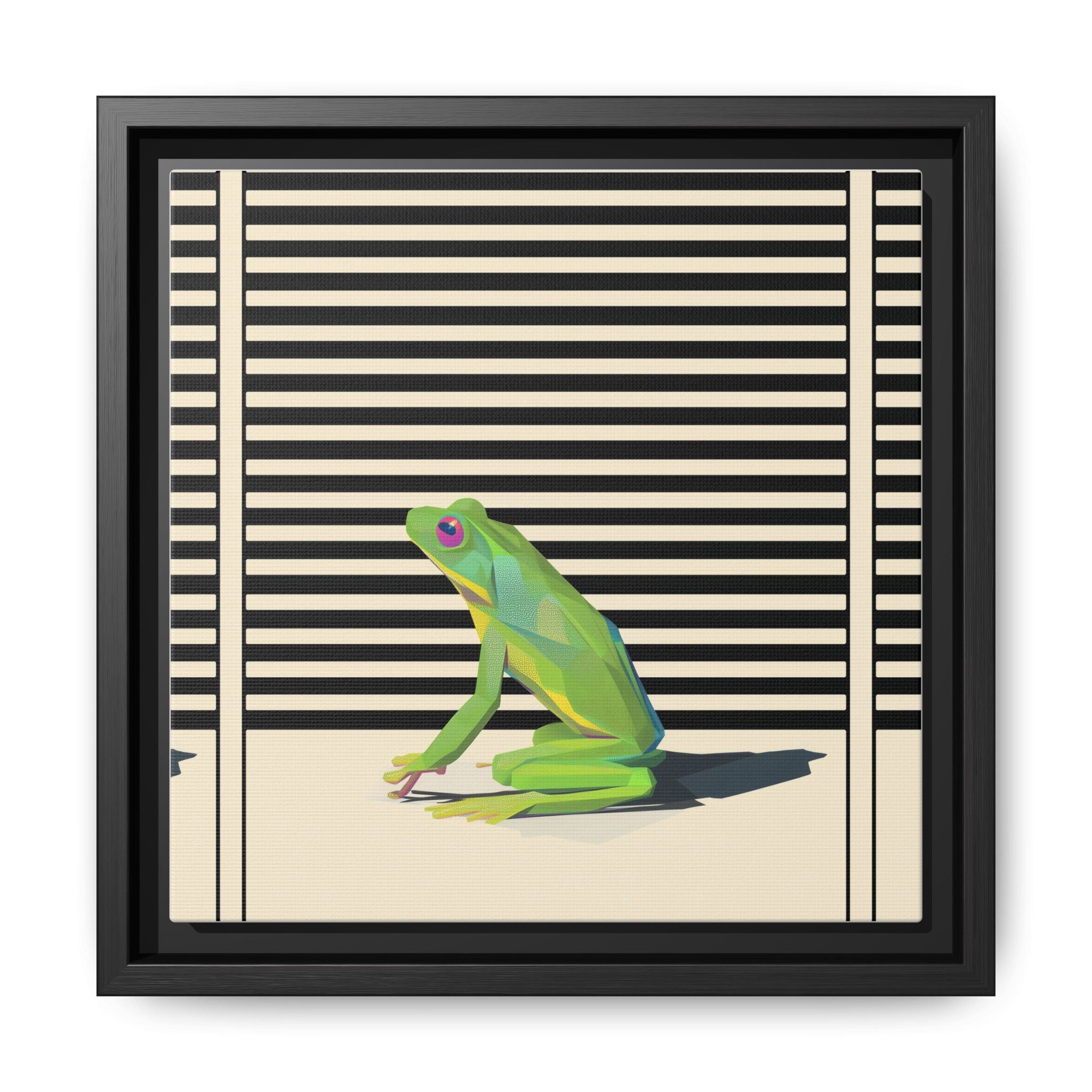 Geometric Frog Persona: Modern Wildlife Illustration, Vibrant Graphic Design   |  Personalized & Custom Orders Available