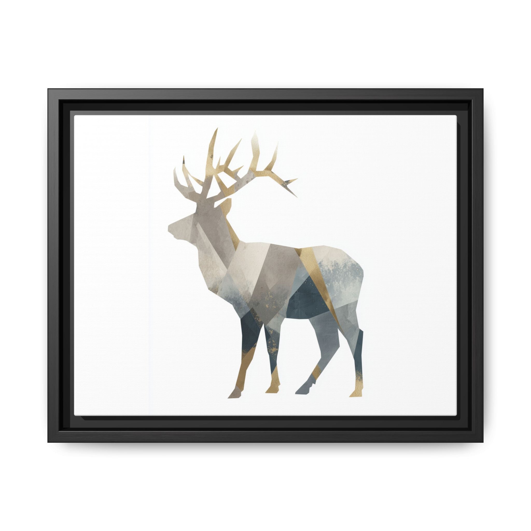 Geometric Deer Silhouette: Modern Wildlife Art, Minimalist Abstract Landscape   |  Personalized & Custom Orders Available