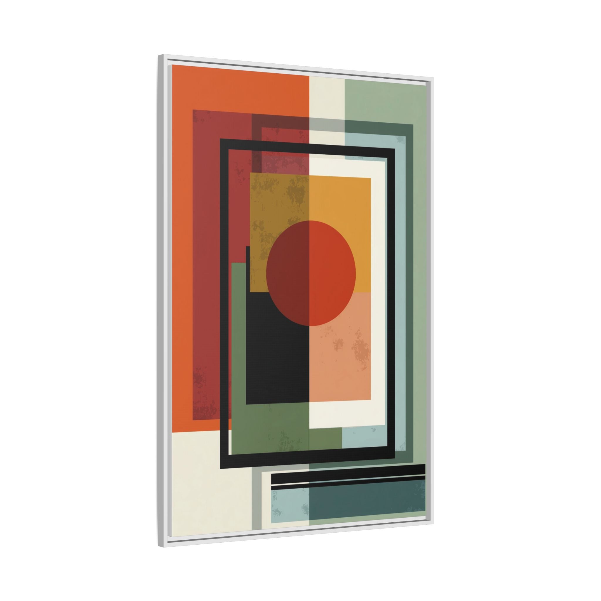 Geometric Harmonies: Mid-Century Modern Composition, Constructivist Inspiration, Abstract Rectangular Interplay   |   Custom Orders Accepted
