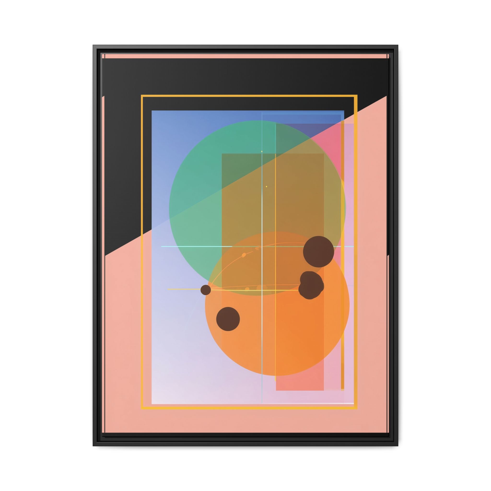 Geometric Harmony: Abstract Composition, Overlapping Shapes, Precision Design   |   Custom Orders Accepted