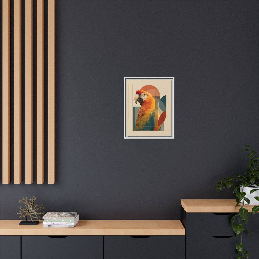 Macaw Geometry: Vibrant Avian Portrait, Modernist Graphic Design   |  Personalized & Custom Orders Available