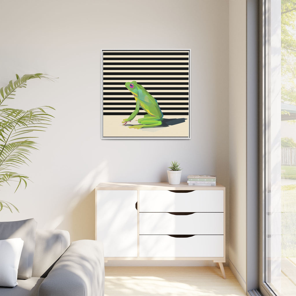 Geometric Frog: Minimalist Animal Portrait, Modern Graphic Design   |    Custom Orders Available