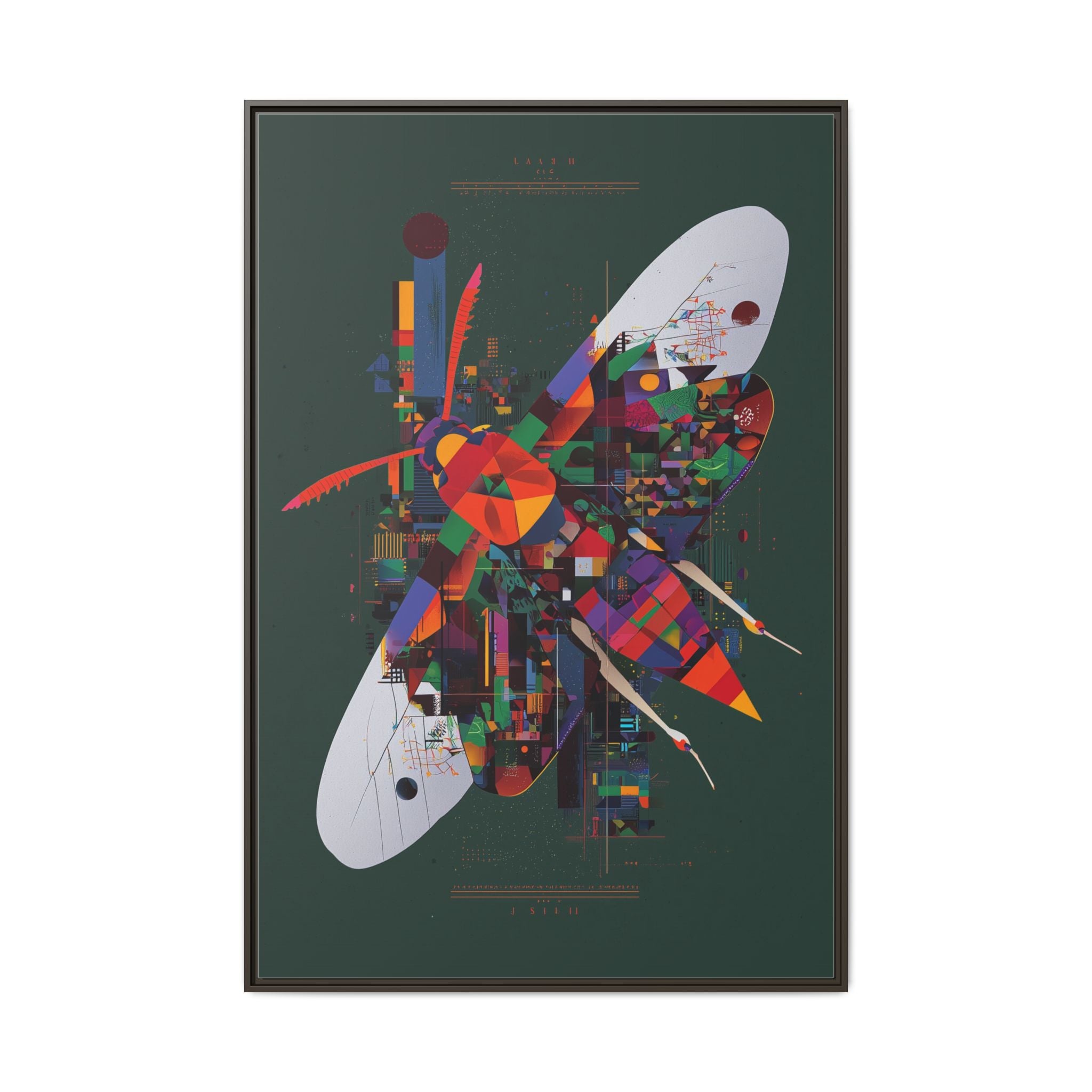 Geometric Butterfly: Digital Abstract Art, Architectural Color Explosion   |    Custom Orders Available