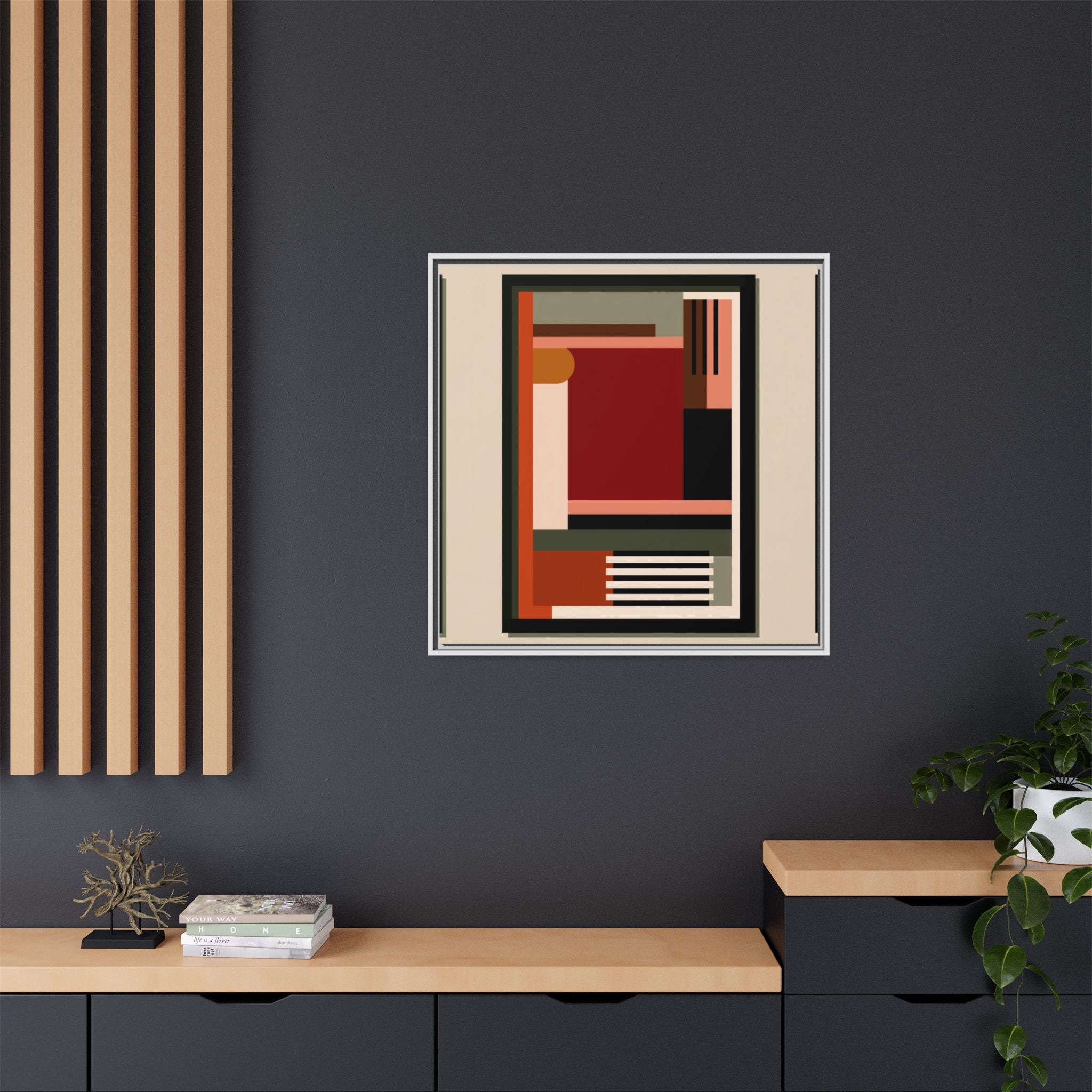 Architectural Geometries: Modern Abstract Composition, Bauhaus-Inspired Design, Geometric Color Blocking   |   Custom Orders Accepted
