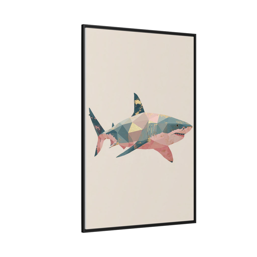 Geometric Shark Spectrum: Polygonal Marine Predator, Abstract Metallic Design   |  Personalized & Custom Orders Available