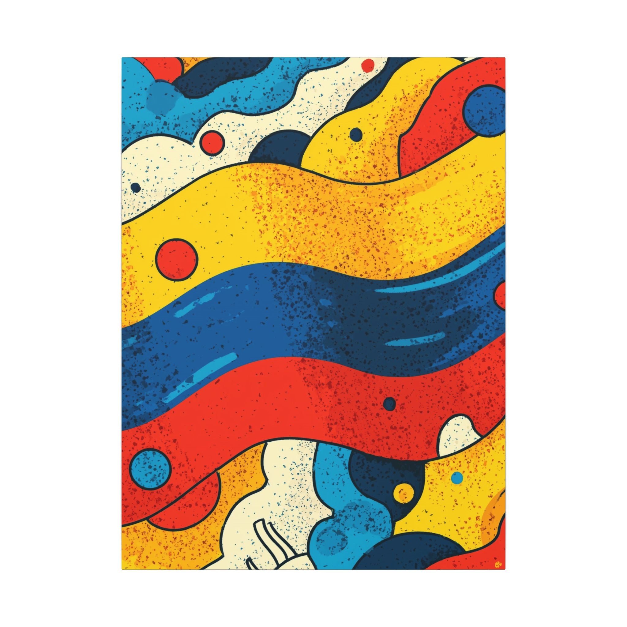 Fluid Dynamics: Retro Abstract Shapes, Mid-Century Modern Motion, Geometric Color Waves   |   Custom Orders Accepted