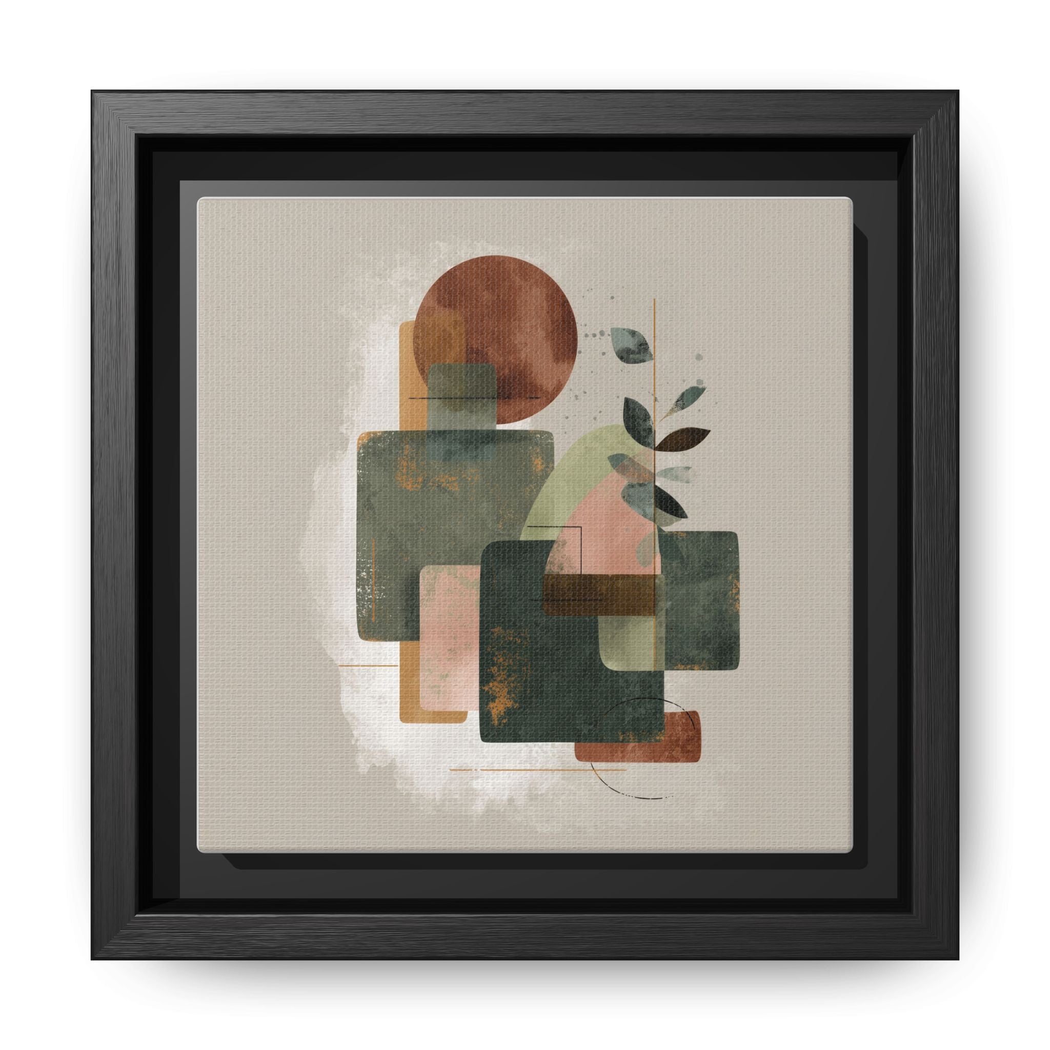 Geometric Harmony: Abstract Watercolor Composition, Mid-Century Modern Design, Organic Shapes   |   Custom Orders Accepted