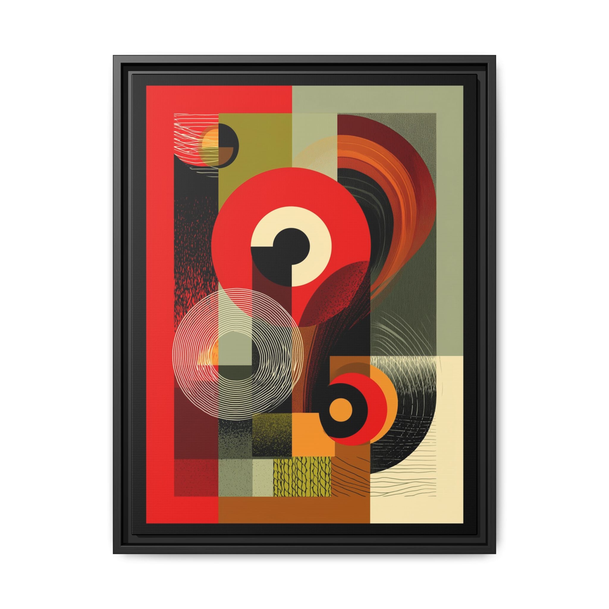 Chromatic Geometrics: Abstract Constructivist Composition, Modernist Color Blocking, Layered Circular Forms   |   Custom Orders Accepted