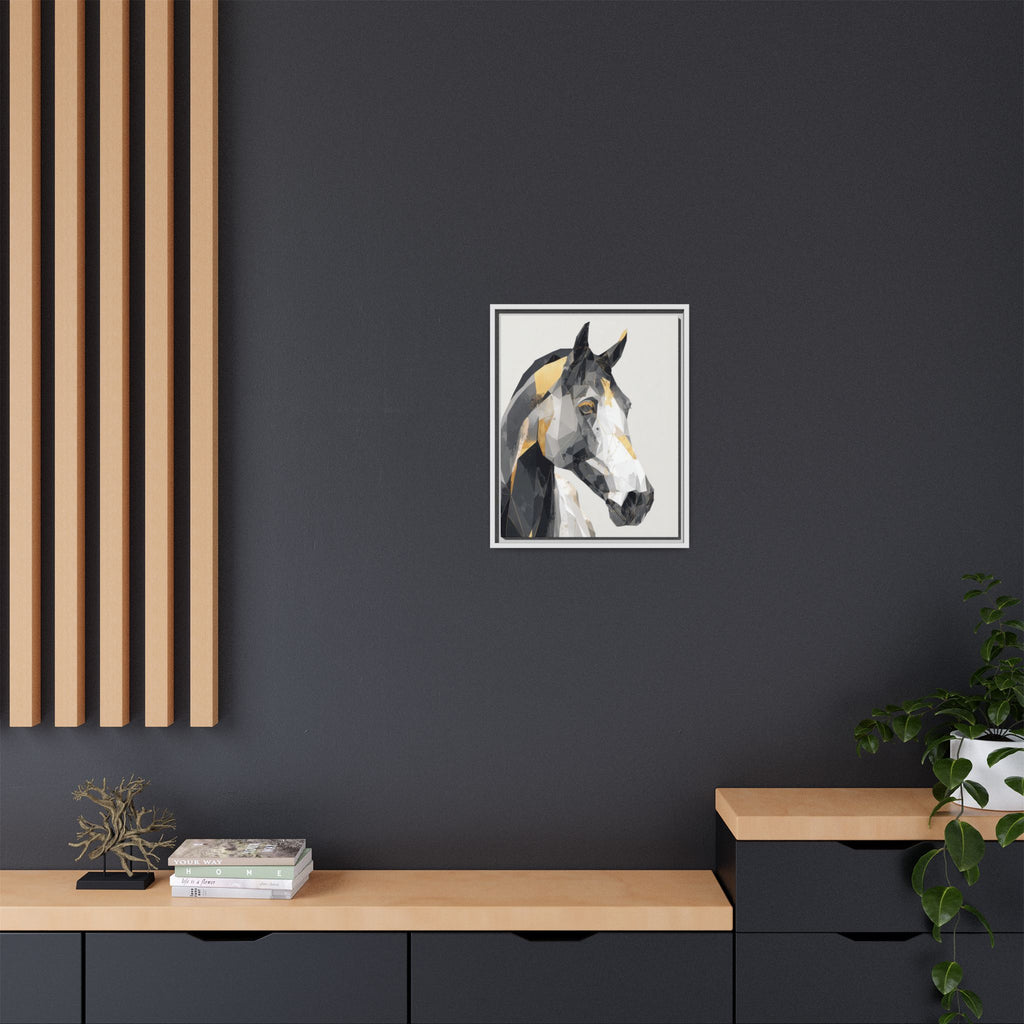 Geometric Equine Framed Print : Polygonal Horse Portrait, Modern Abstract Geometric Art   |  Personalized & Custom Orders Available