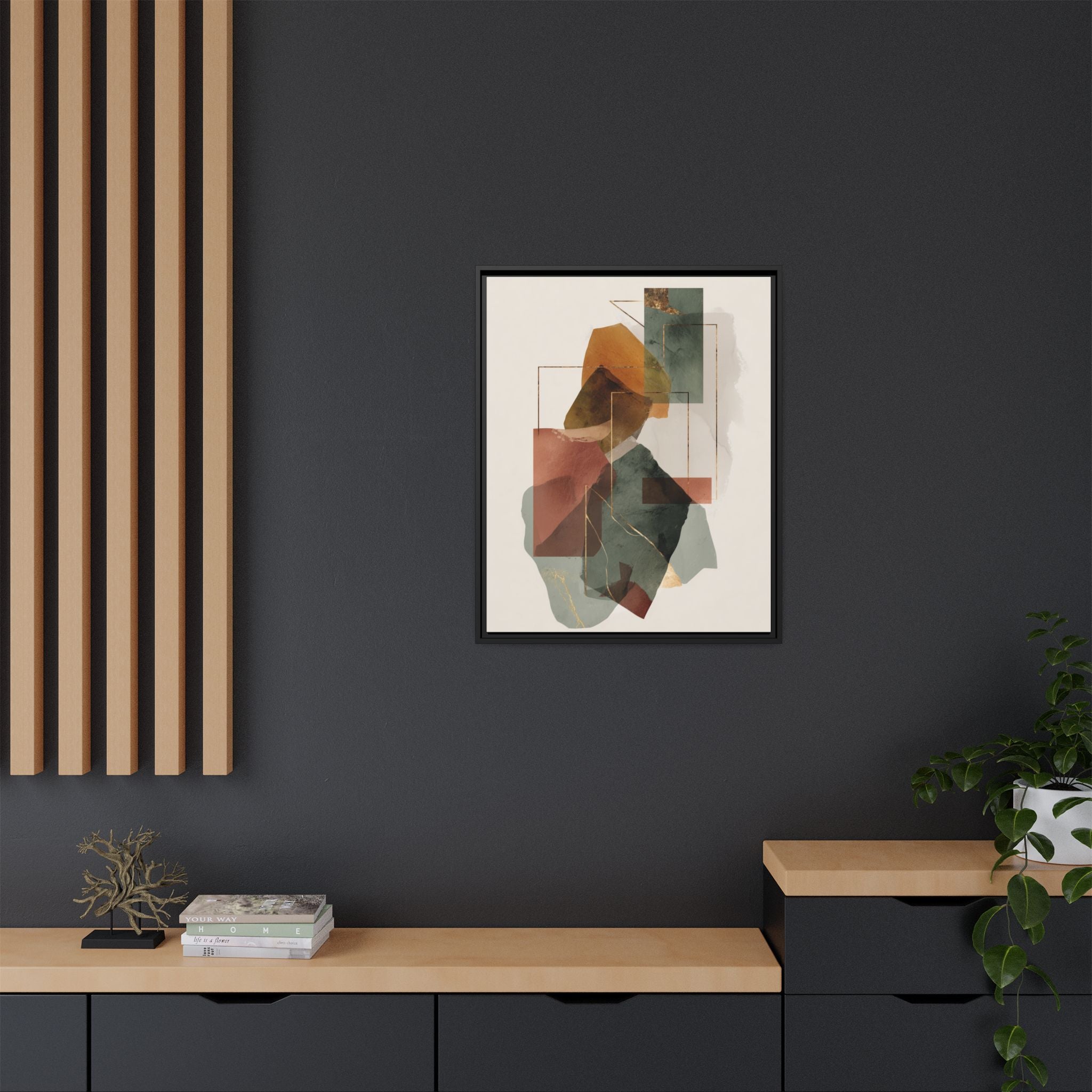 Harmonic Geometries: Architectural Abstraction, Earthy Palette, Minimalist Composition   |   Custom Orders Accepted