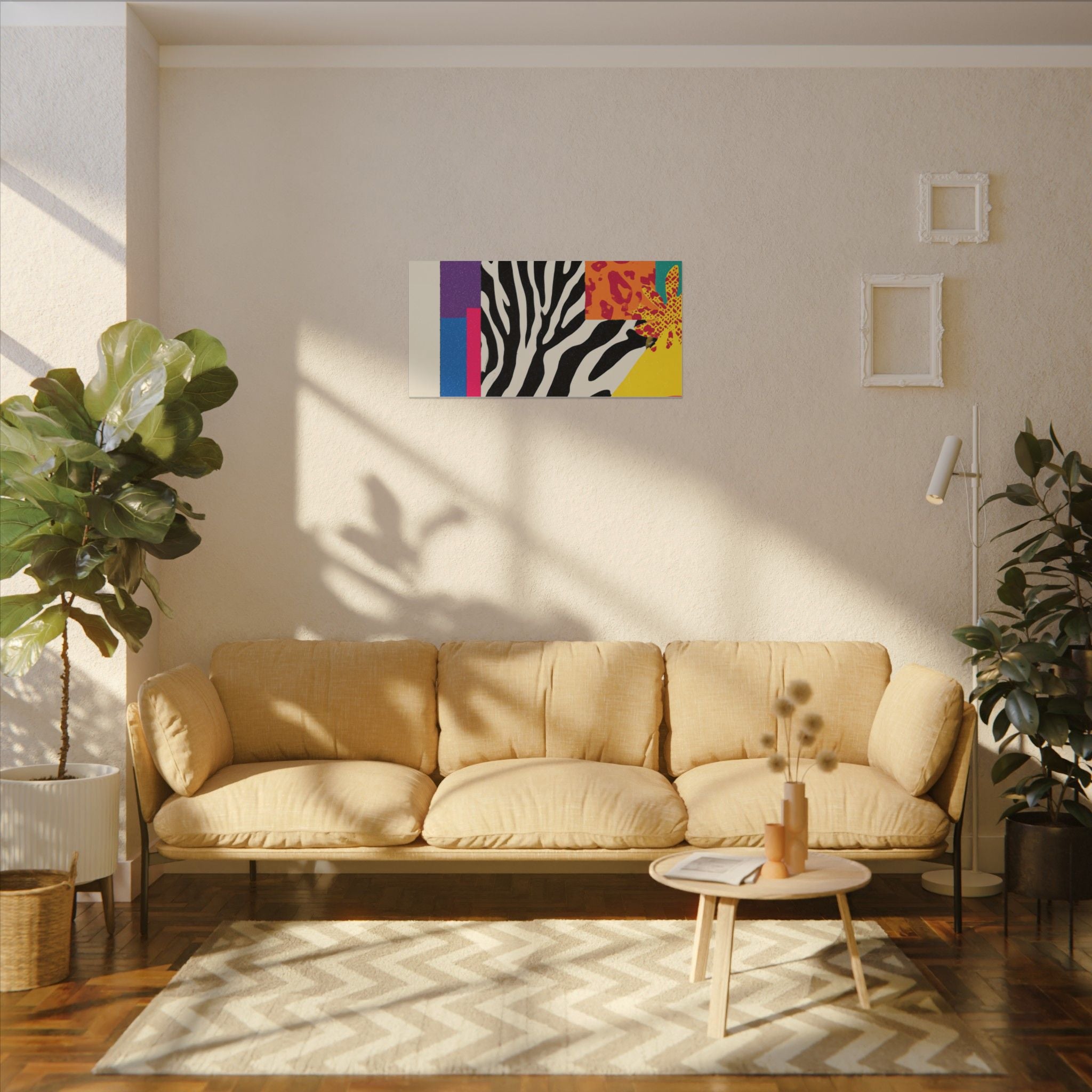 Pop Geometry: Zebra Leopard Fusion, Geometric Color Block, Modern Abstract Design   |   Custom Orders Accepted