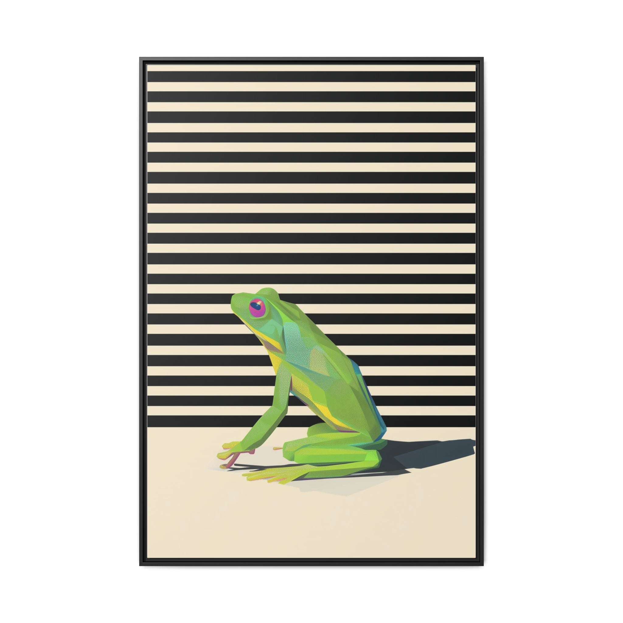 Geometric Frog: Minimalist Animal Portrait, Modern Graphic Design   |    Custom Orders Available