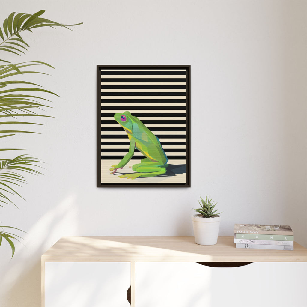 Geometric Frog: Minimalist Animal Portrait, Modern Graphic Design   |    Custom Orders Available