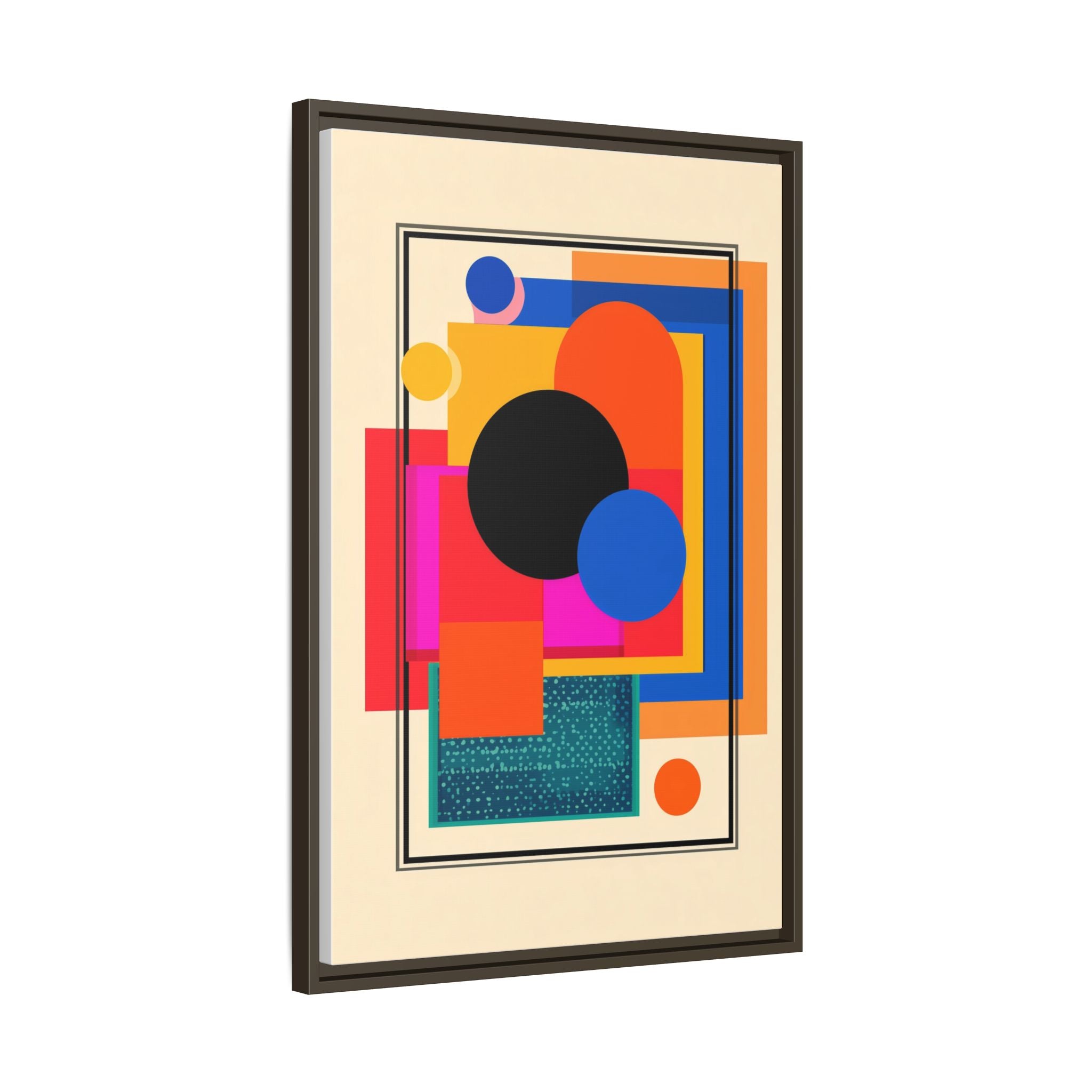 Geometric Harmony: Abstract Color Blocks, Mid-Century Modern Design, Minimalist Art Composition   |   Custom Orders Accepted