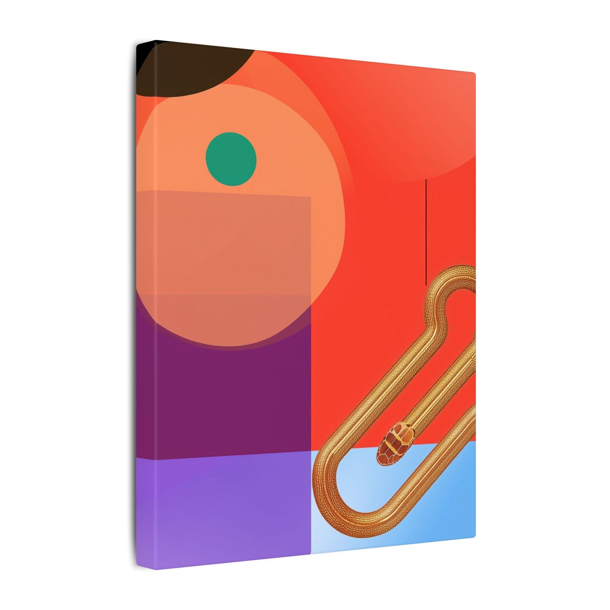 Serpentine Geometry: Abstract Color Fusion, Dimensional Graphic Design, Vibrant Compositional Art   |   Custom Orders Accepted