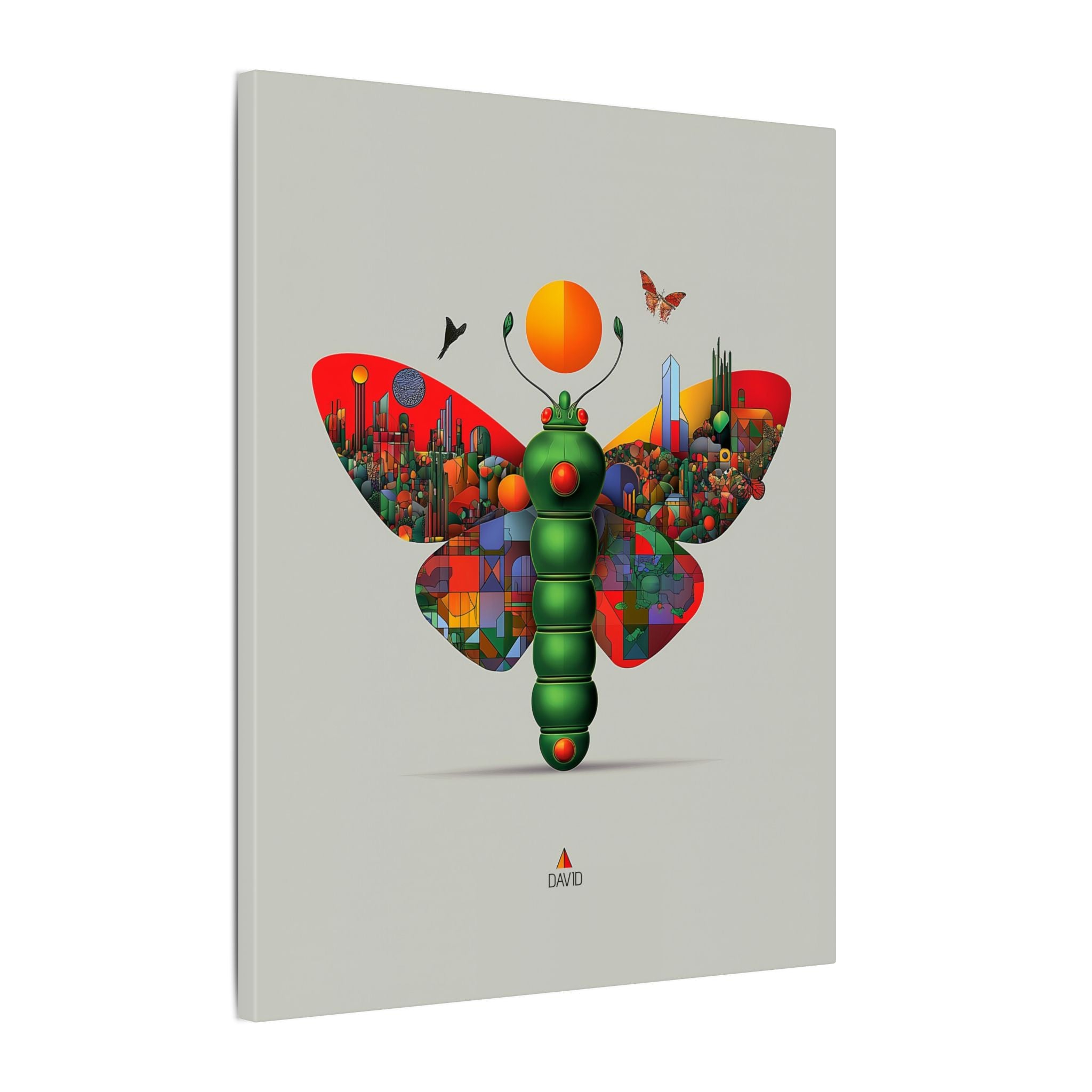 Personalized Butterfly Print: Geometric Urban Landscape, Futuristic Digital Art   |    Custom Orders Available