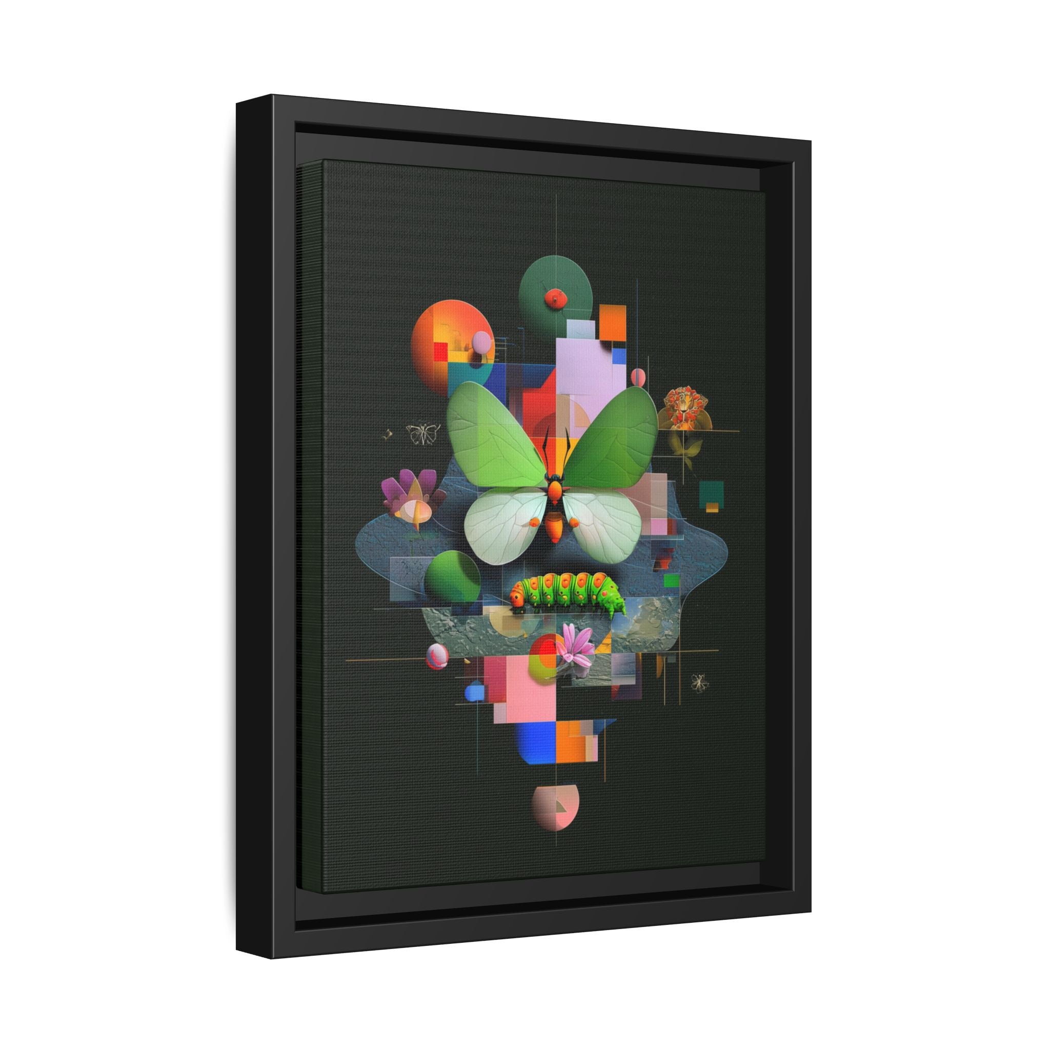 Metamorphosis Geometry Framed Print : Digital Nature Synthesis, Butterfly Abstraction   |  Personalized & Custom Orders Available