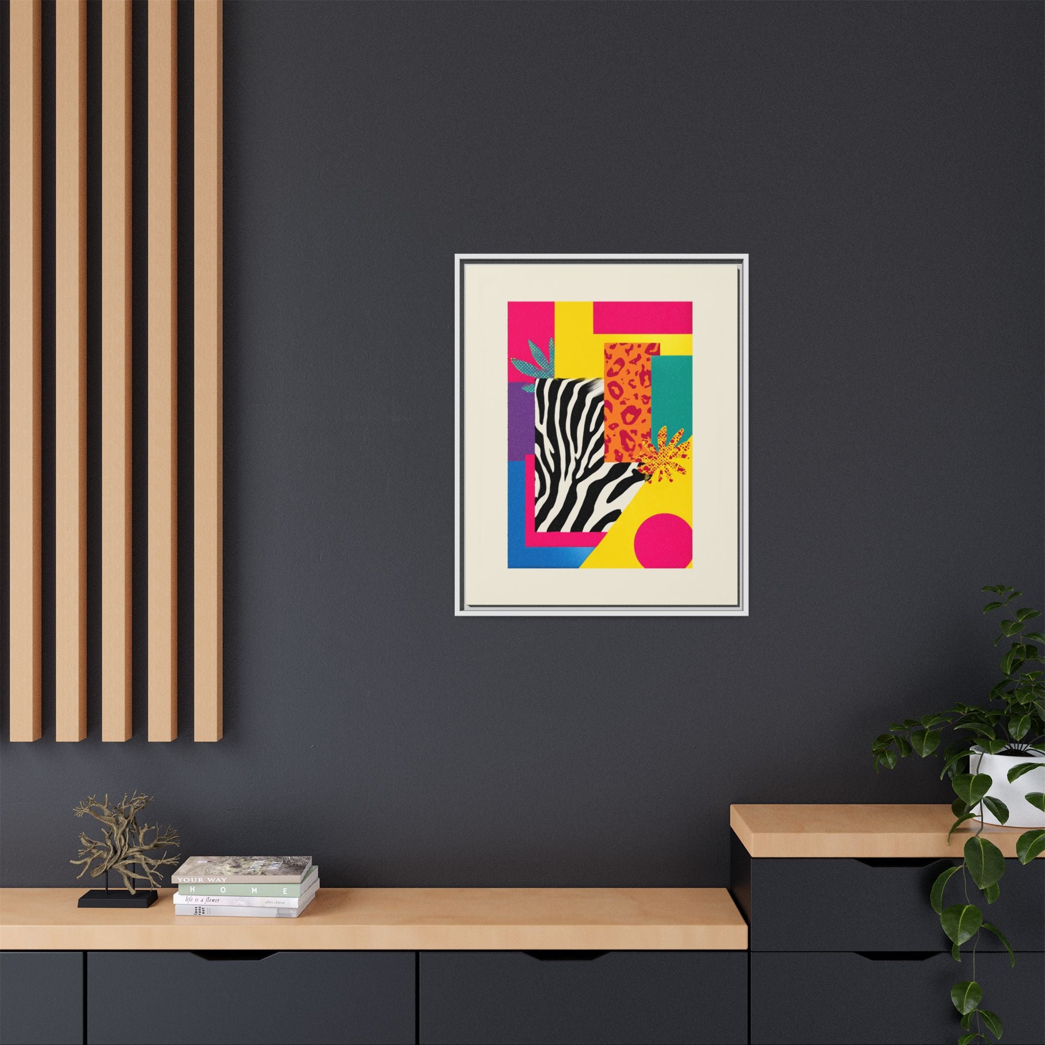 Zebra Stripes & Leopard Spots: 80s Pop Art Design, Memphis Style Graphic, Geometric Color Block Pattern   |   Custom Orders Accepted