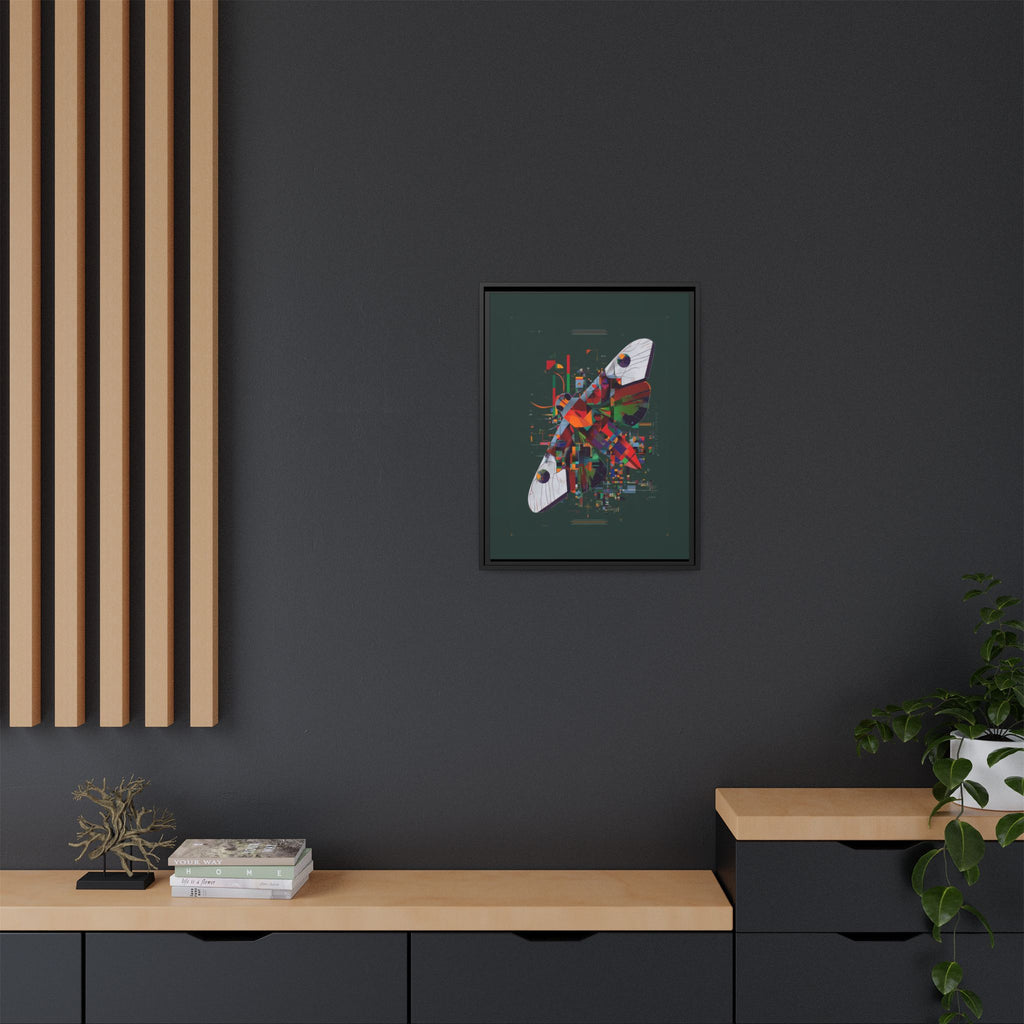 Digital Metamorphosis Framed Print: Geometric Butterfly Abstrac, Cubist Technological   |  Personalized & Custom Orders Available