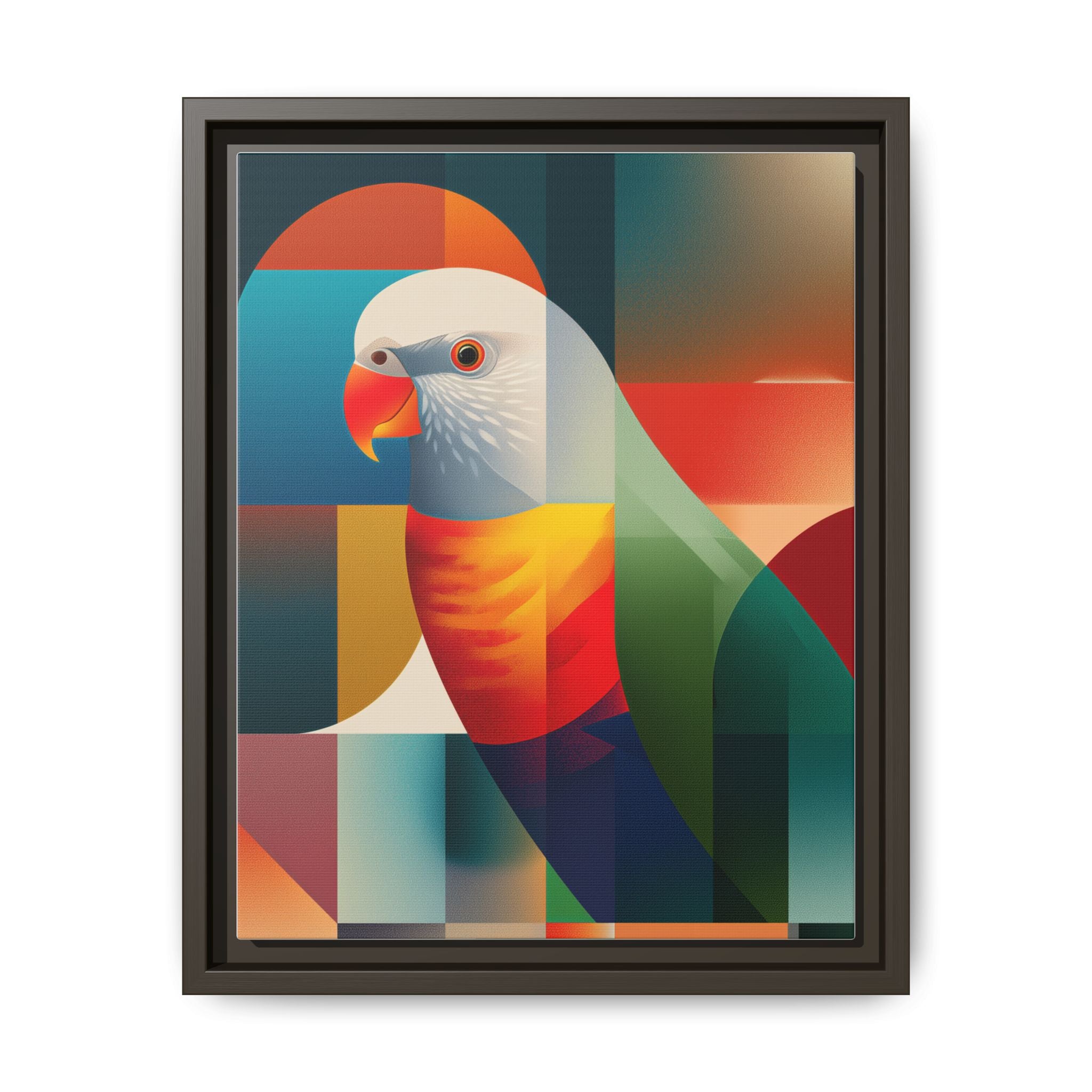 Cubist Parrot: Geometric Bird Illustration, Modern Digital Art   |    Custom Orders Available