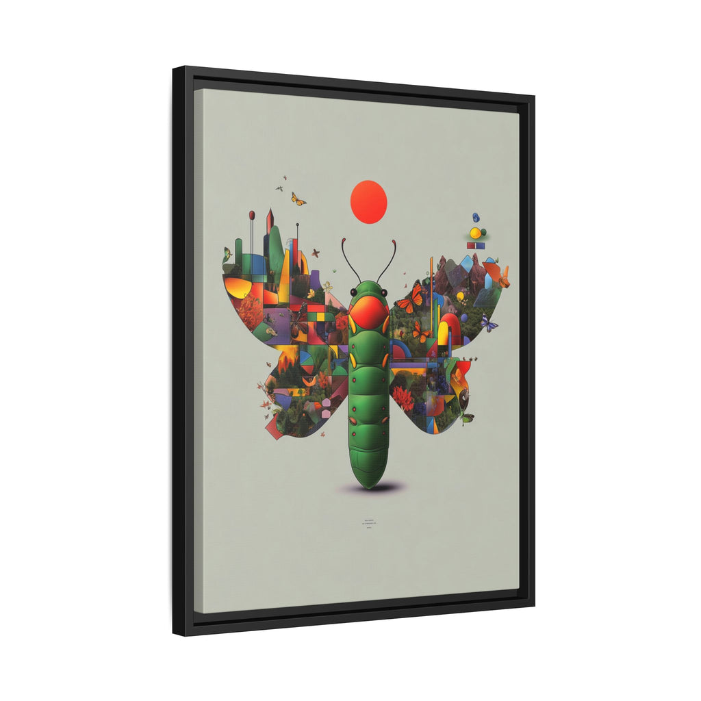 Geometric Chrysalis Framed Print : Butterfly Transformation, Digital Abstract Landscape Metaphor   |  Personalized & Custom Orders