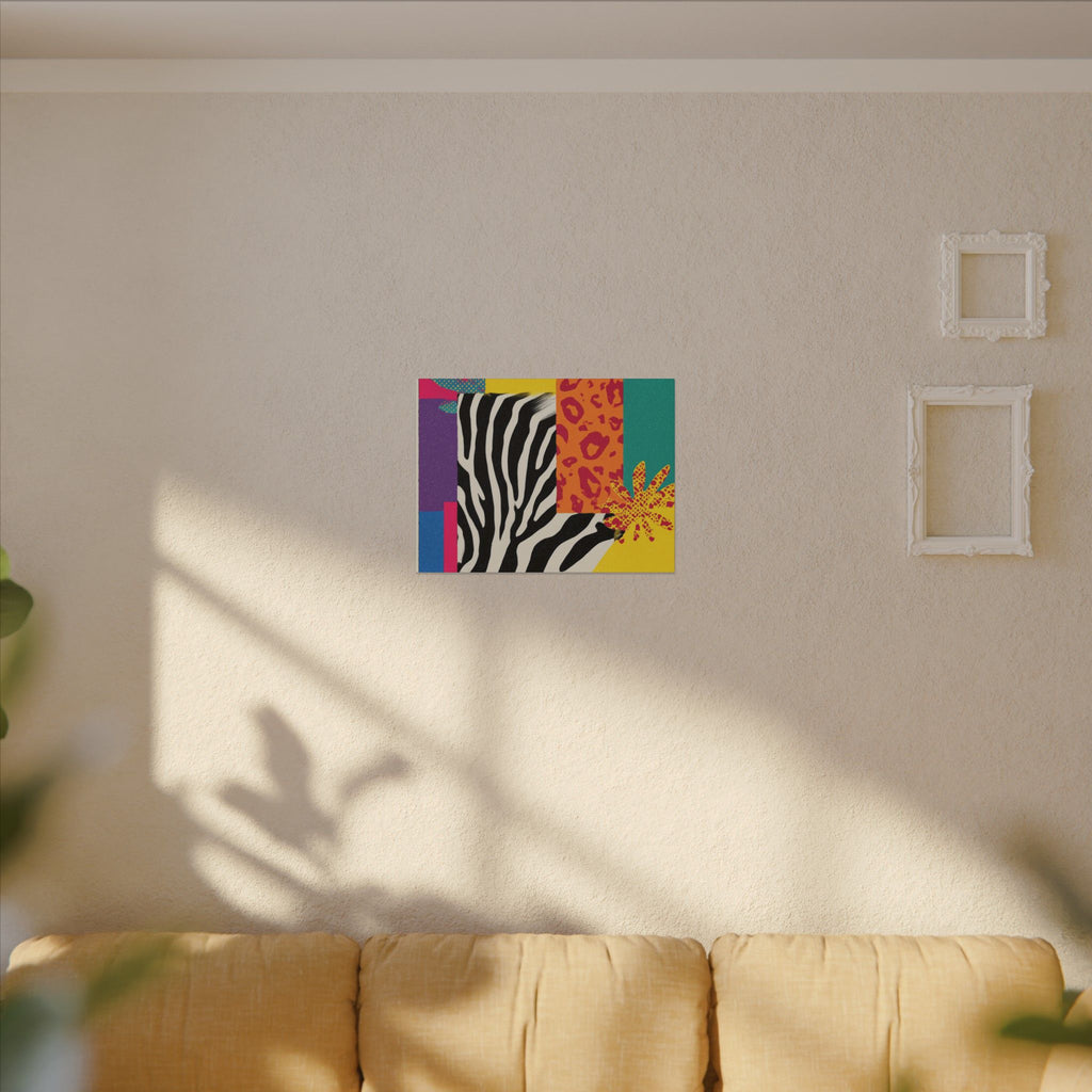 Pop Geometry: Zebra Leopard Fusion, Geometric Color Block, Modern Abstract Design   |   Custom Orders Accepted
