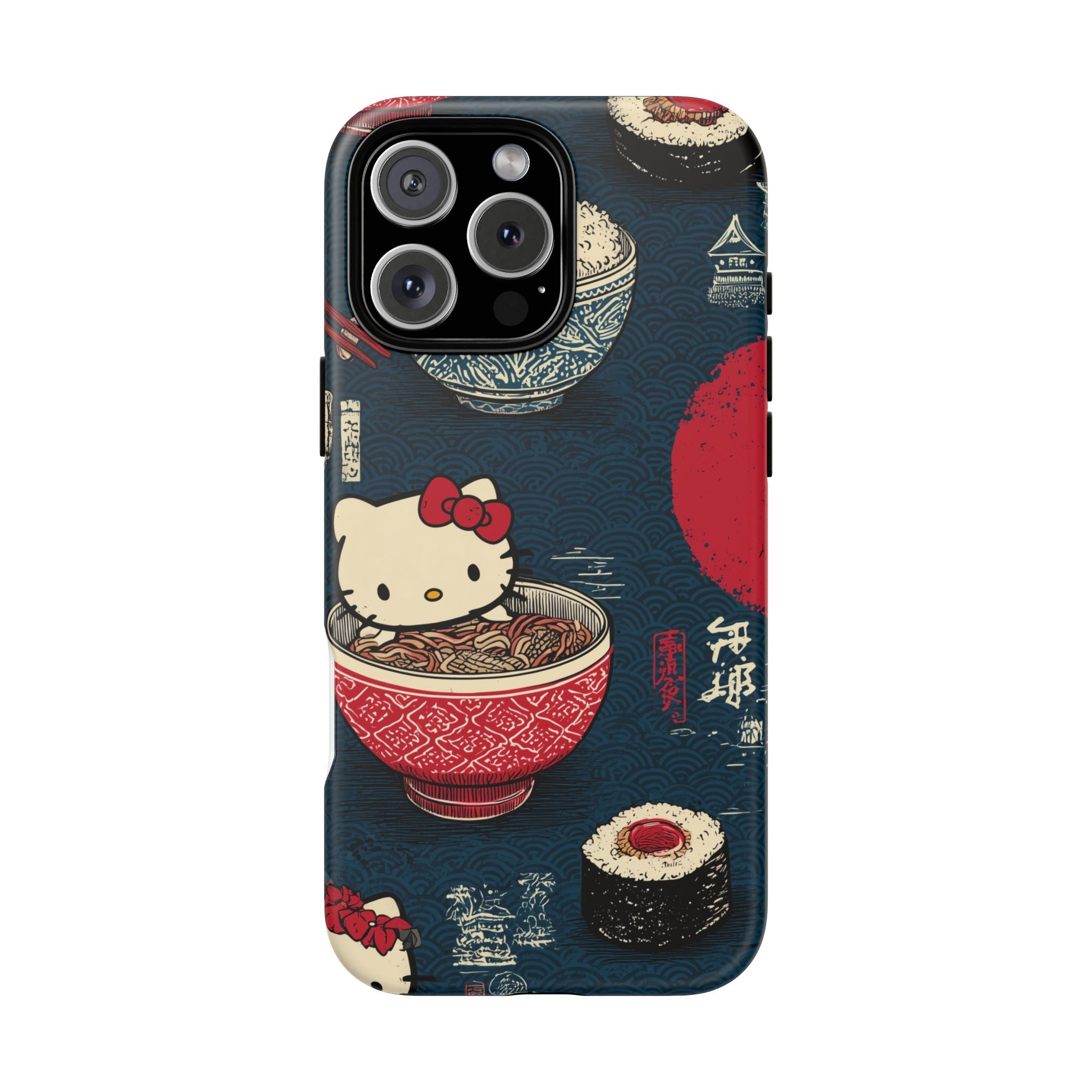 Japanese Kitty Sushi Vibrant Phone Case - Tough Case | Funky, Colorful, Unique Design for Gift, Accessory, Protection, Trendy