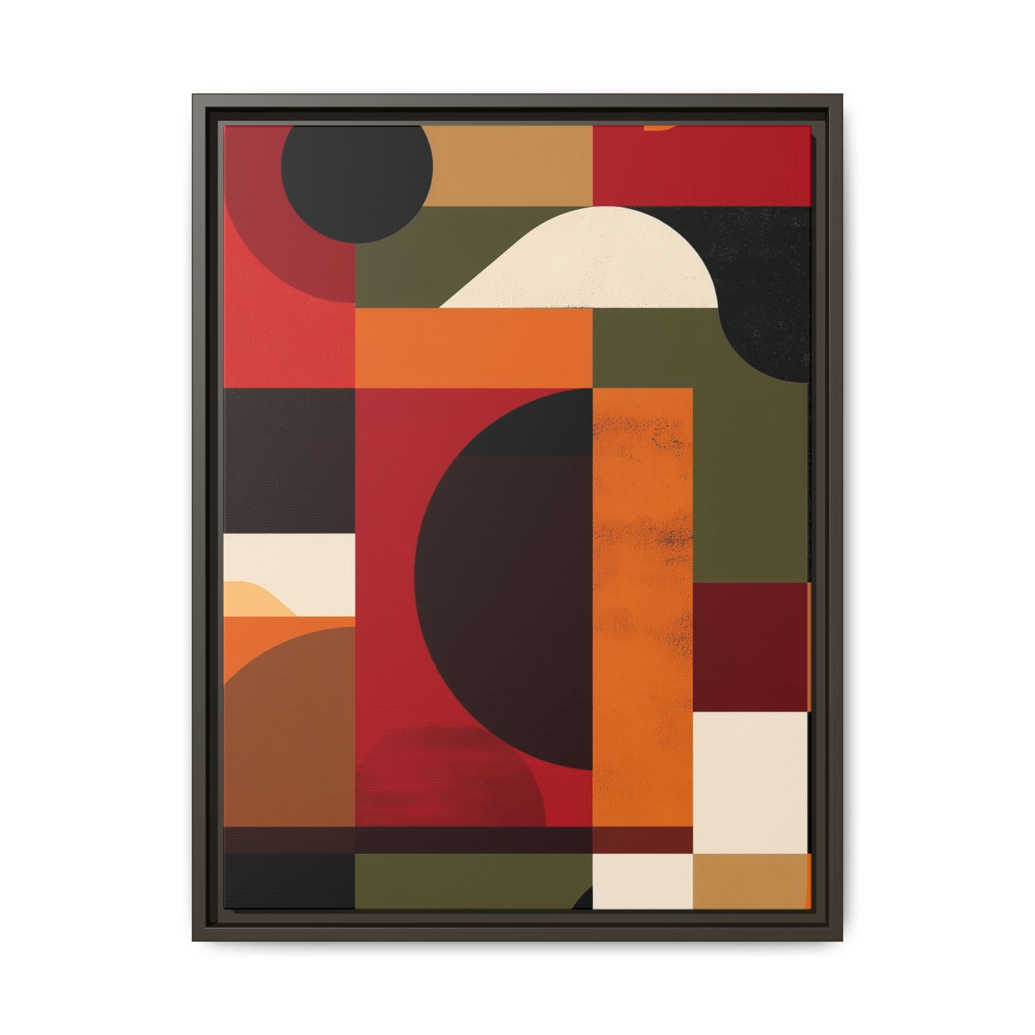 Geometric Convergence: Abstract Bauhaus Design, Constructivist Color Blocks, Architectural Art Composition   |   Custom Orders Accepted