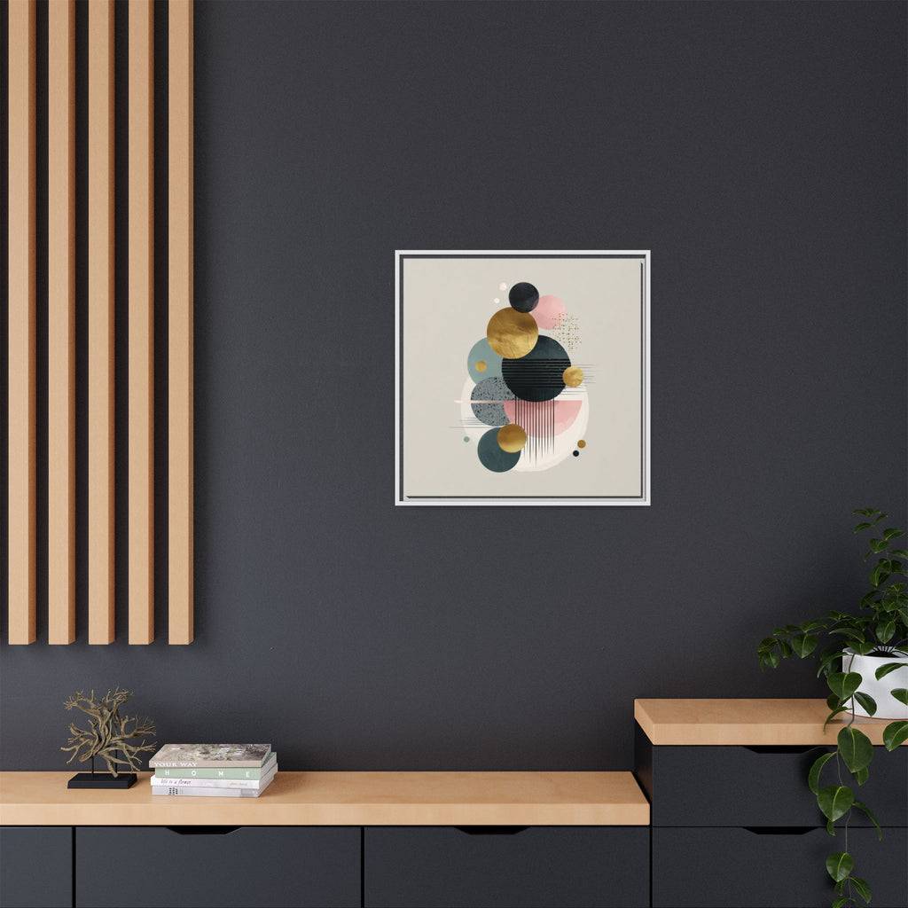 Geometric Harmony: Intersecting Circles, Mid-Century Modern Design, Abstract Metallic Composition   |   Custom Orders Accepted