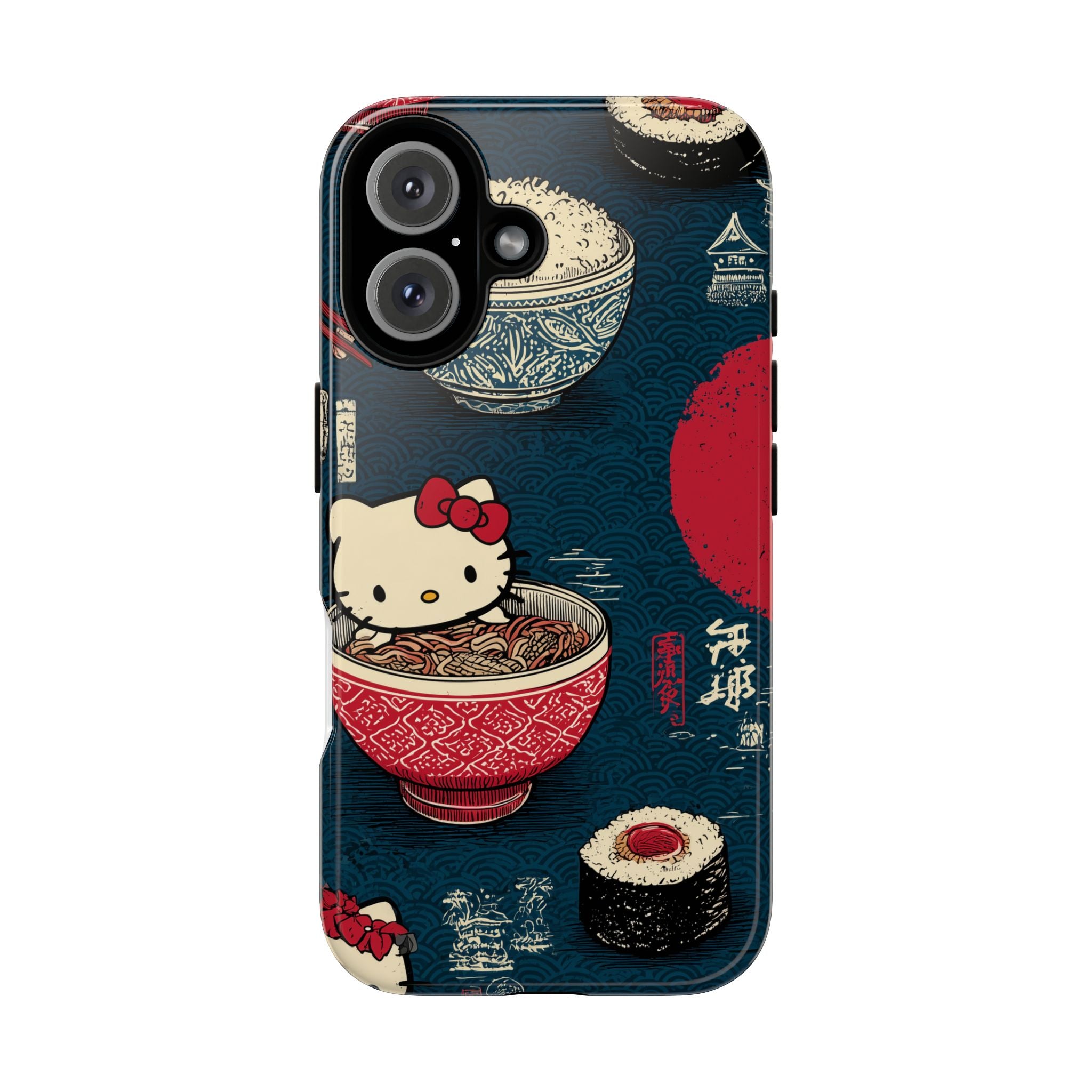 Japanese Kitty Sushi Vibrant Phone Case - Tough Case | Funky, Colorful, Unique Design for Gift, Accessory, Protection, Trendy