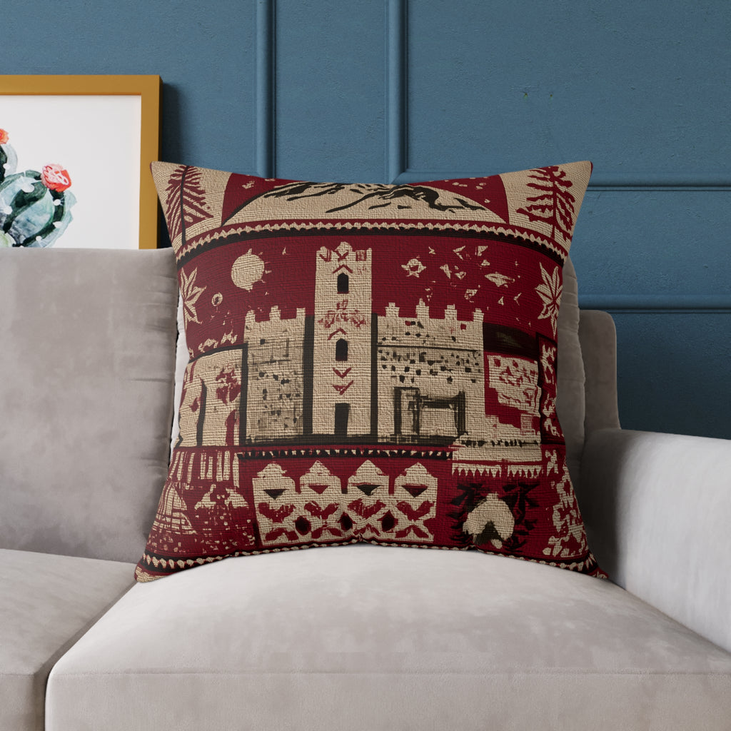 Moroccan Cozy Decorative Pillow, Rustic Home Decor, Holiday Accent Cushion, Gift for Home Warmth, Christmas & Winter Themes