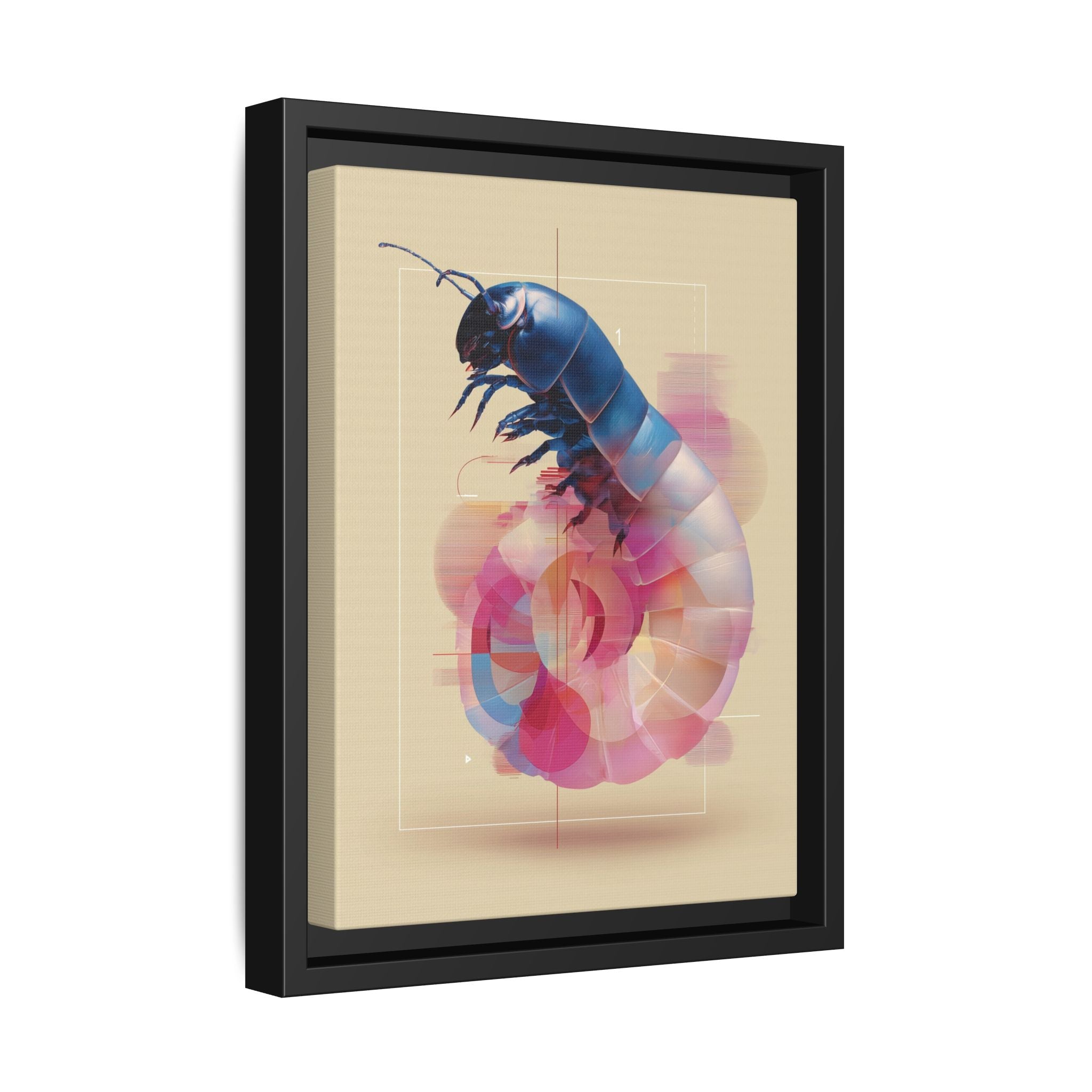 Exoskeleton Enigma: Digital Glitch Isopod, Metallic Crustacean Portrait   |  Personalized & Custom Orders Available