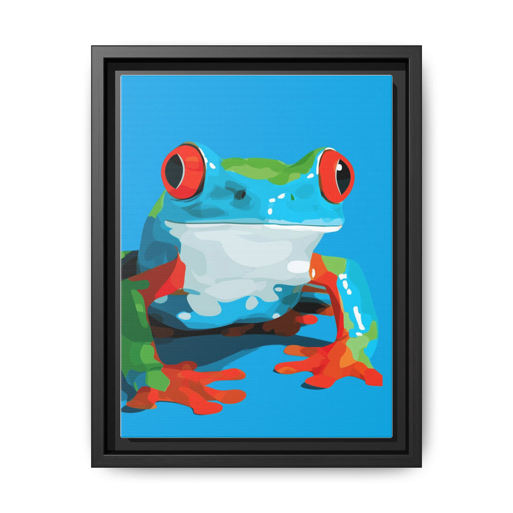 Amphibian Geometry: Red-Eyed Tree Frog Portrait, Pop Art Digital Illustration   |    Custom Orders Available
