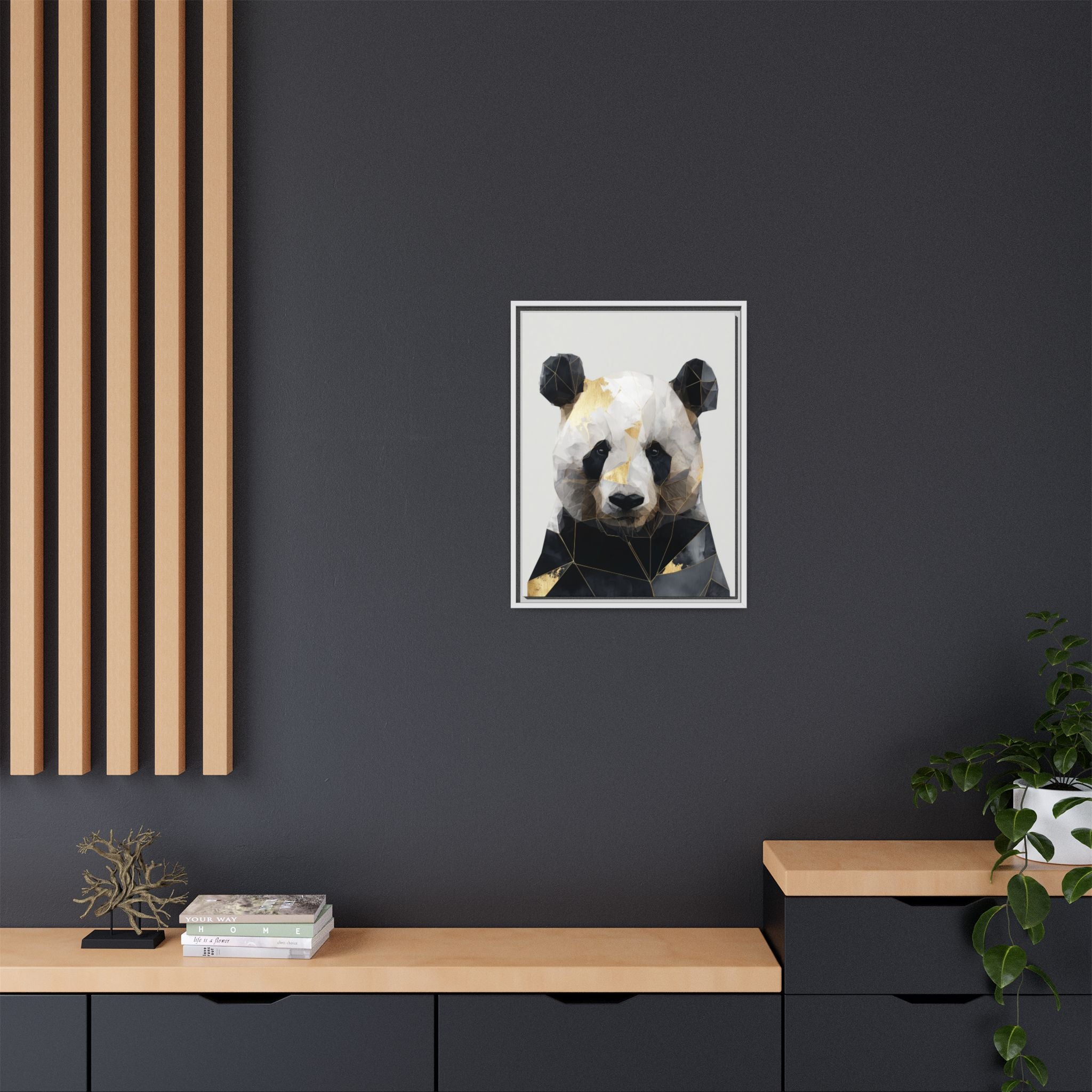 Fractal Panda: Geometric Digital Art, Low Poly Wildlife Portrait   |  Personalized & Custom Orders Available
