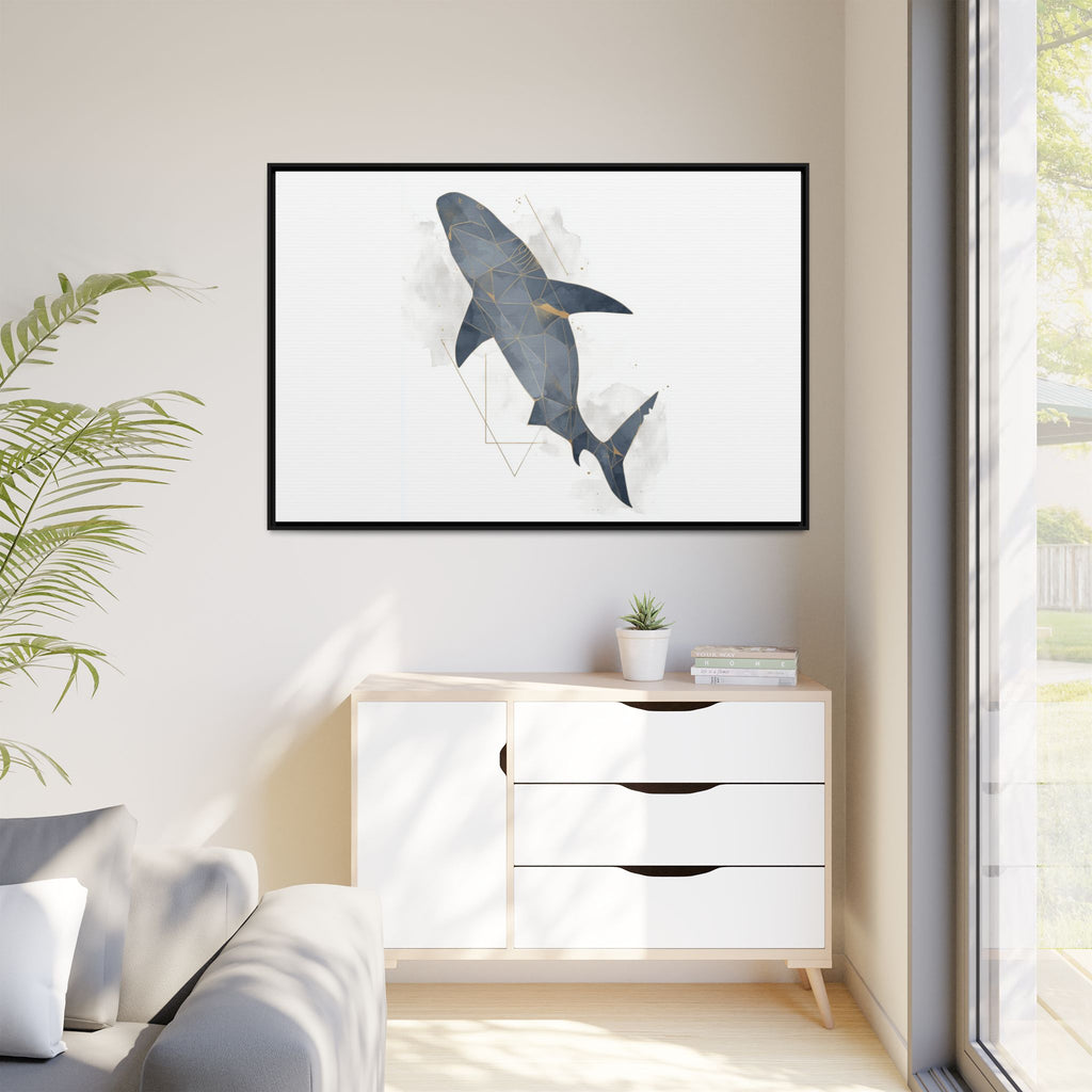 Aquatic Geometry: Shark Polygon Abstraction, Oceanic Digital Art   |  Personalized & Custom Orders Available