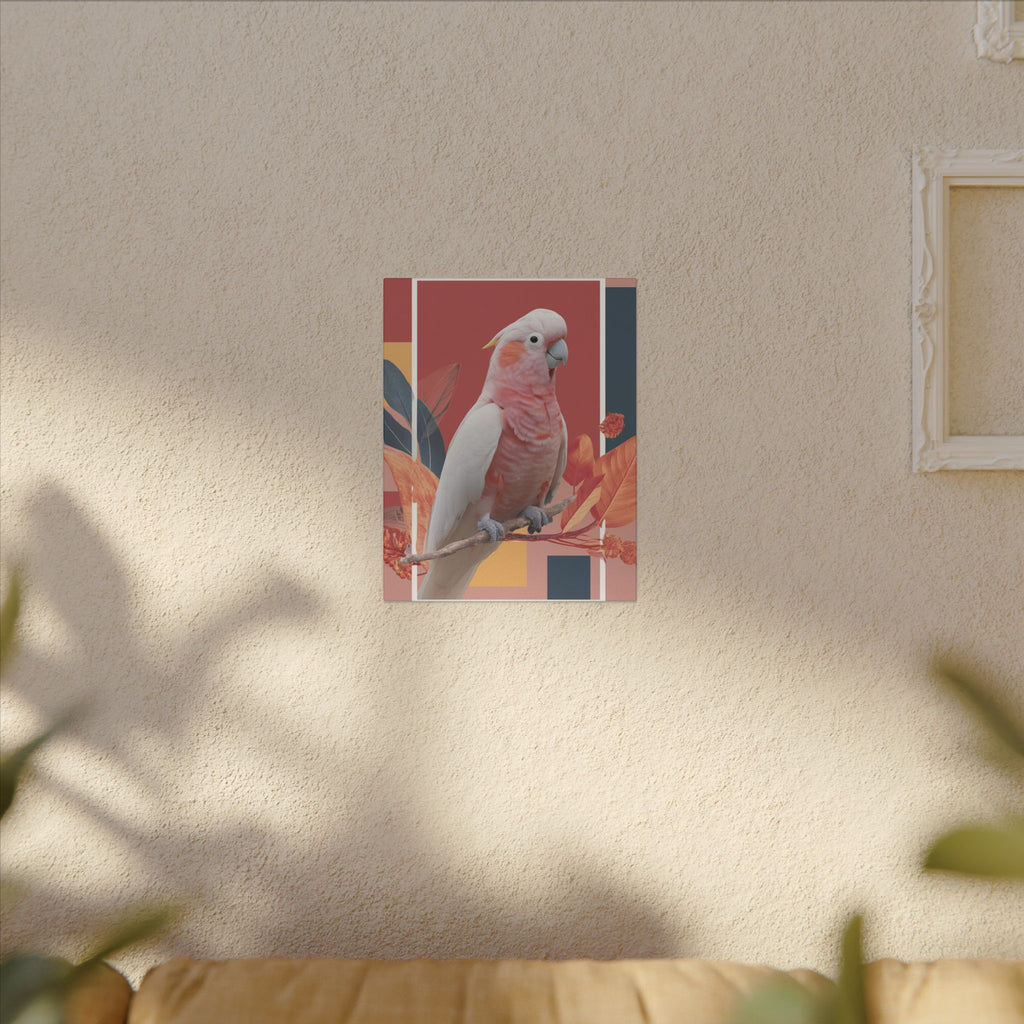 Pink Cockatoo in Geometric Harmony: Australian Wildlife Art, Modern Graphic Design   |    Custom Orders Available