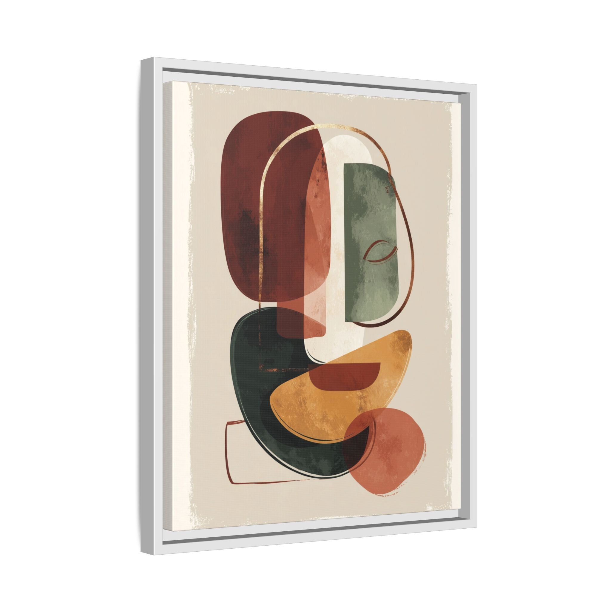 Layered Geometries: Mid-Century Modern Composition, Organic Abstract Design, Translucent Intersecting Shapes   |   Custom Orders Accepted