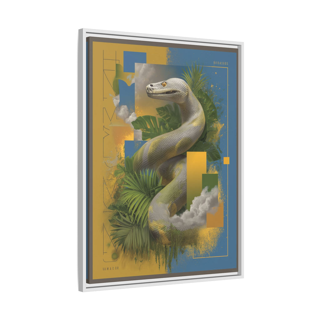 Serpent of Surreal Geometries: Tropical Hyperrealism, Digital Snake Illustration   |    Custom Orders Available