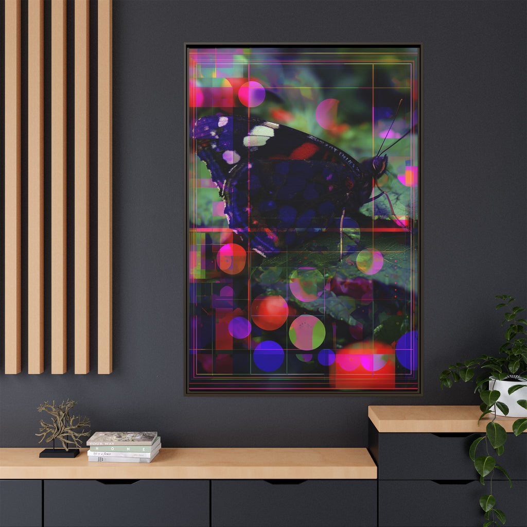 Geometric Butterfly Framed Print: Digital Glitch Butterfly Art, Geometric Nature Photography   |  Personalized & Custom Orders Available