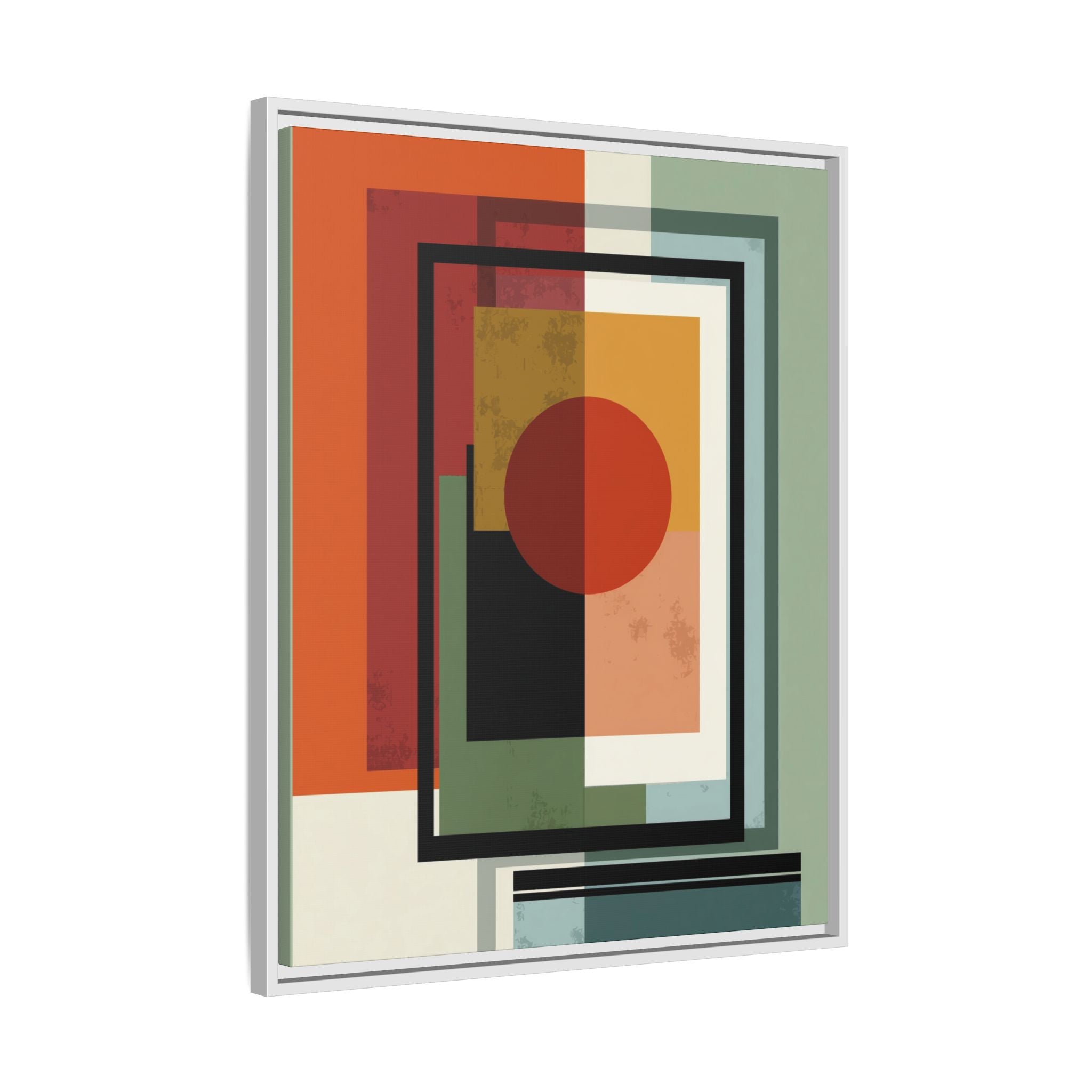 Geometric Harmonies: Mid-Century Modern Composition, Constructivist Inspiration, Abstract Rectangular Interplay   |   Custom Orders Accepted