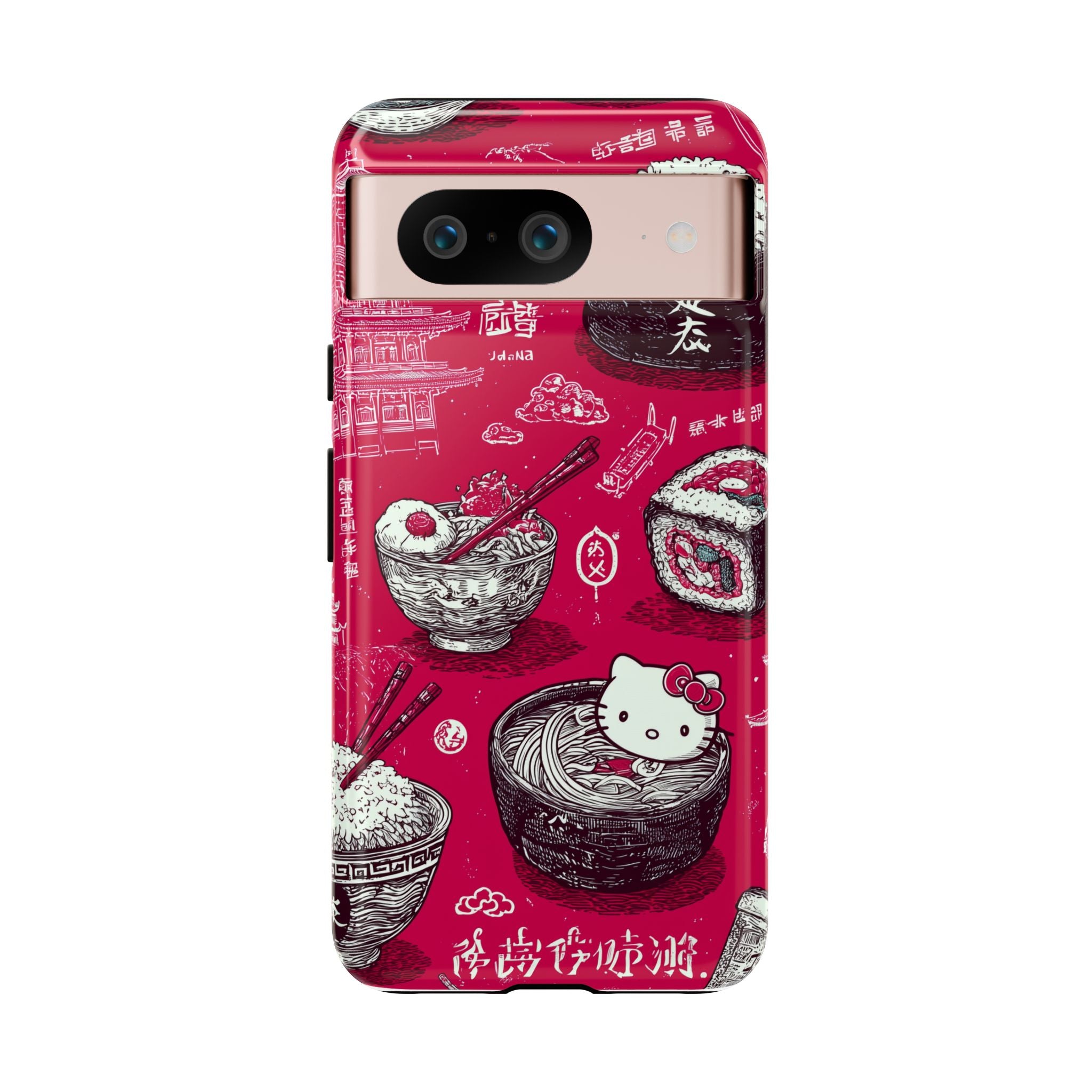 Japanese Kitty Vibrant Phone Case - Tough Case | Funky, Colorful, Unique Design for Personalization, Gift, Accessory, Protection, Trendy