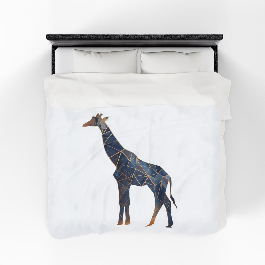 Geometric Giraffe Bedding: Modern Abstract Mosaic , Angular Wildlife Art   |  Personalized & Custom Orders Available